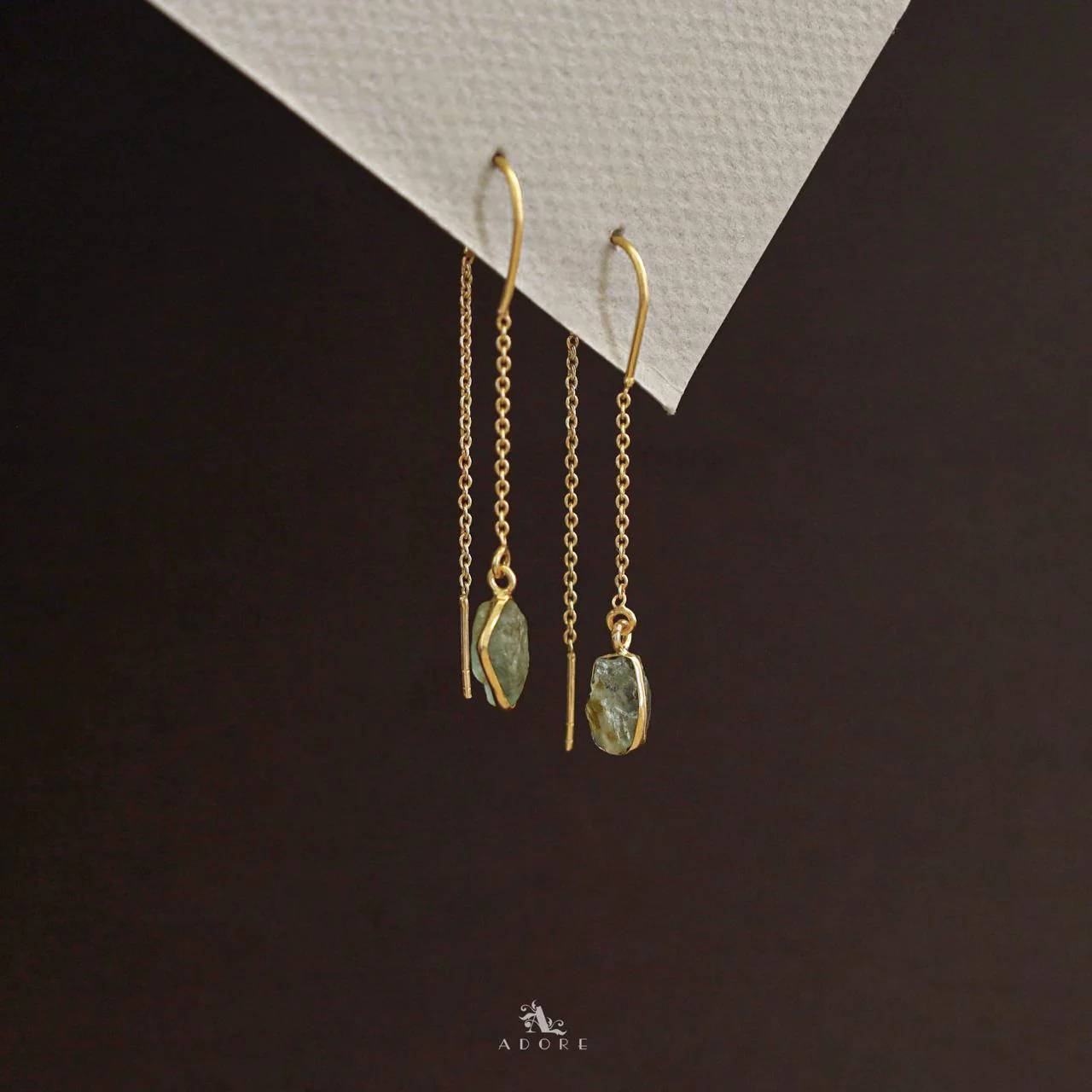 Mawar Raw Stone Needle and Thread Earring - Image 14
