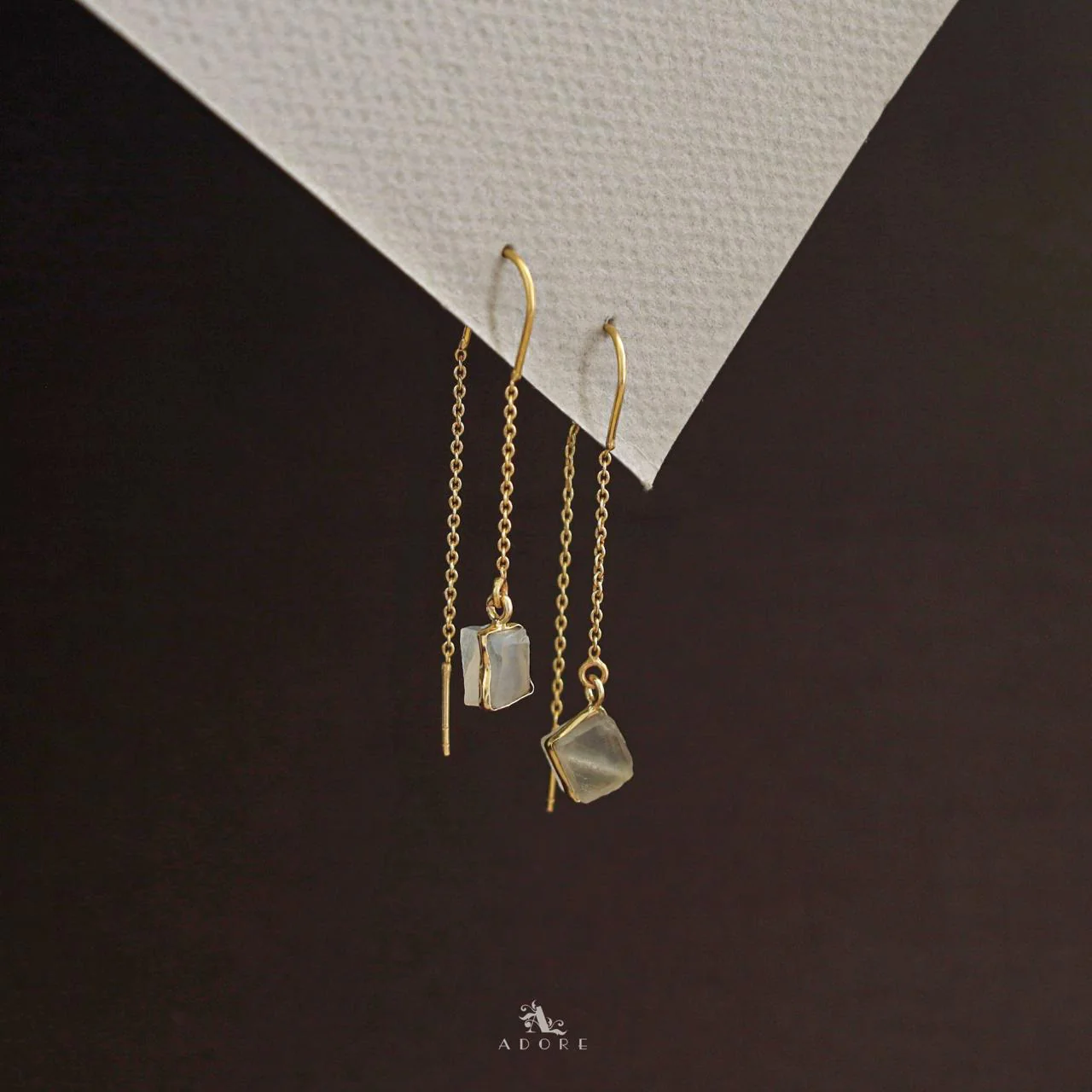Mawar Raw Stone Needle and Thread Earring - Image 15