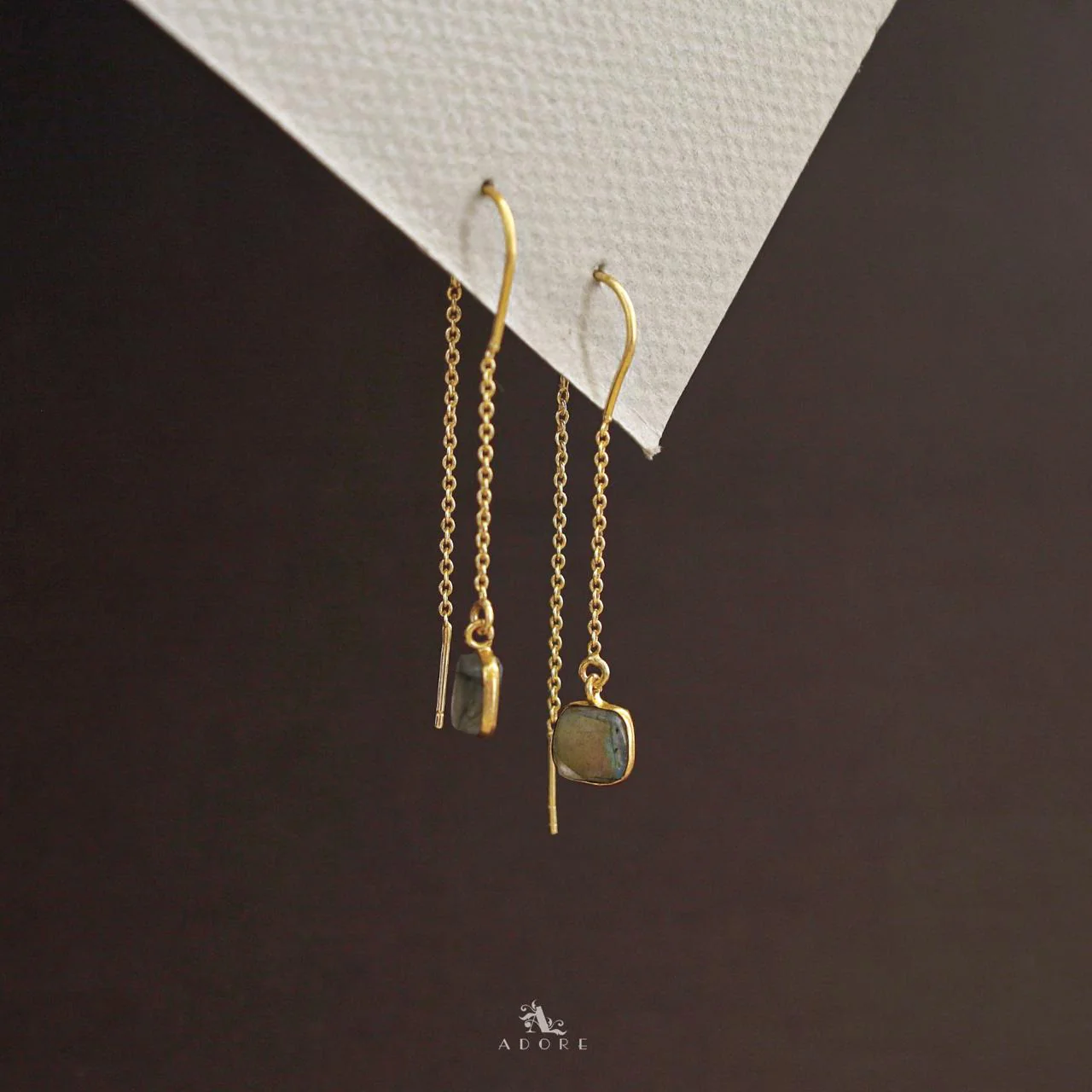Mawar Raw Stone Needle and Thread Earring - Image 17