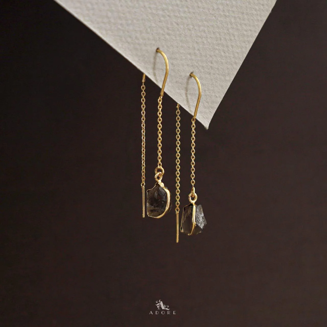 Mawar Raw Stone Needle and Thread Earring - Image 18