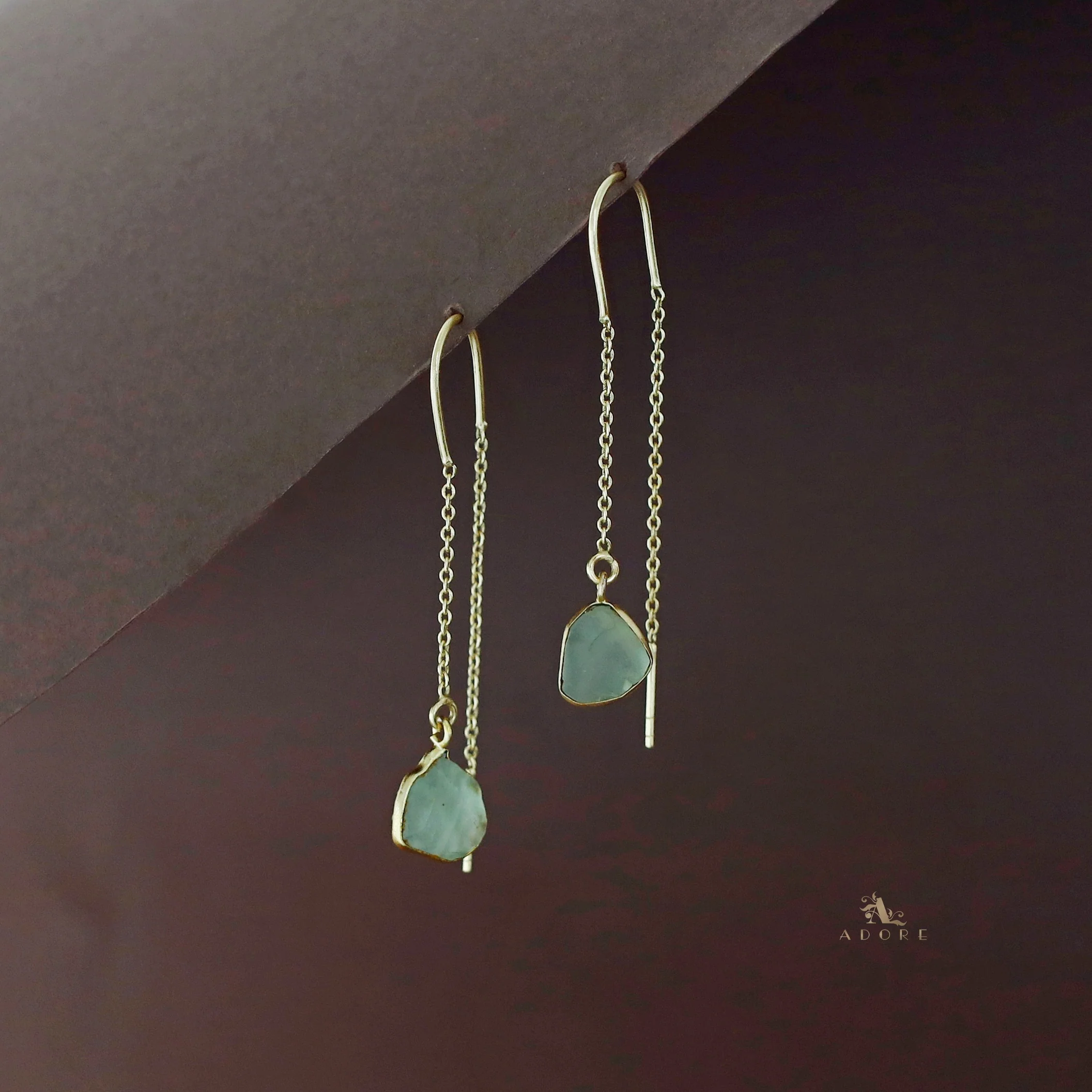 Mawar Raw Stone Needle and Thread Earring - Image 19