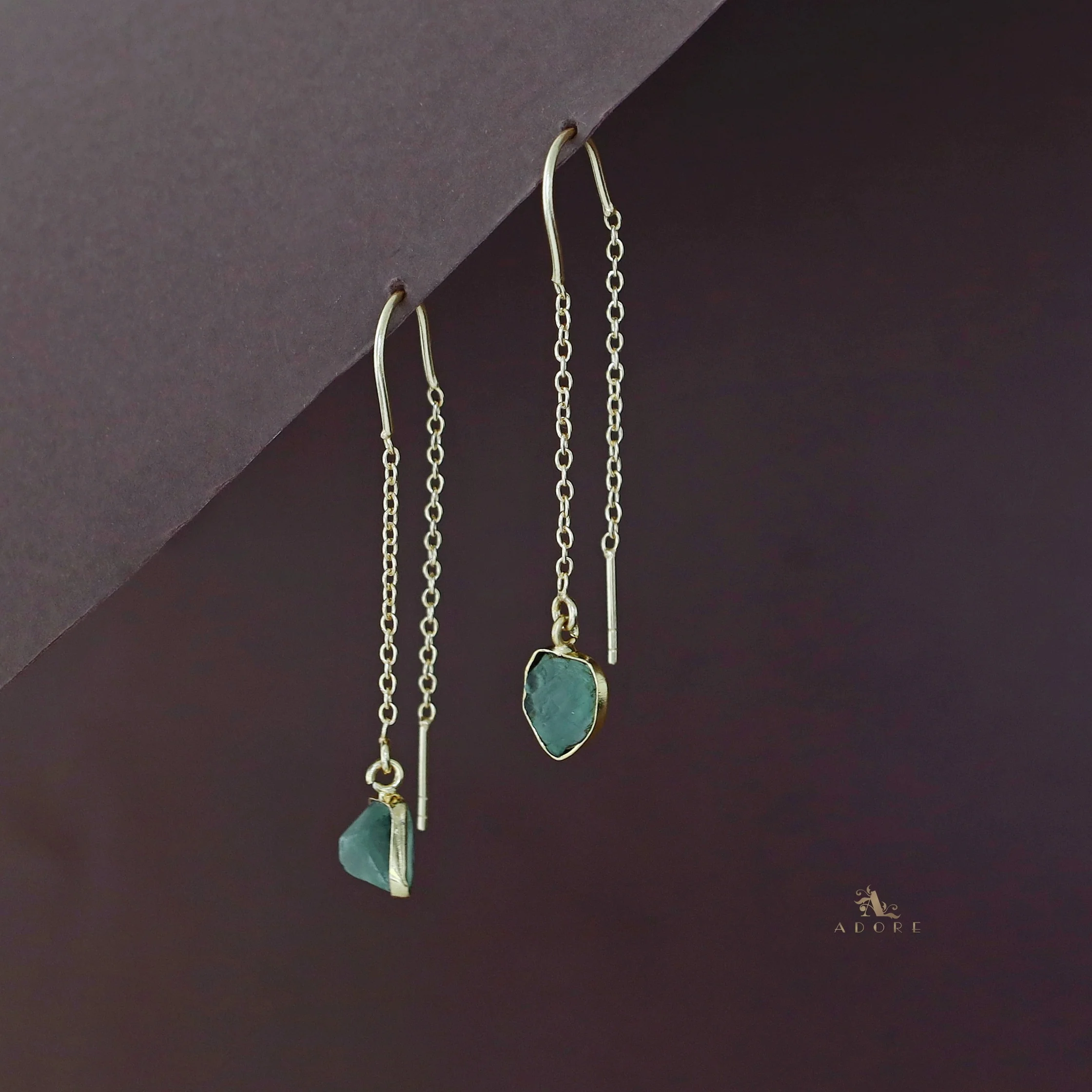 Mawar Raw Stone Needle and Thread Earring - Image 21