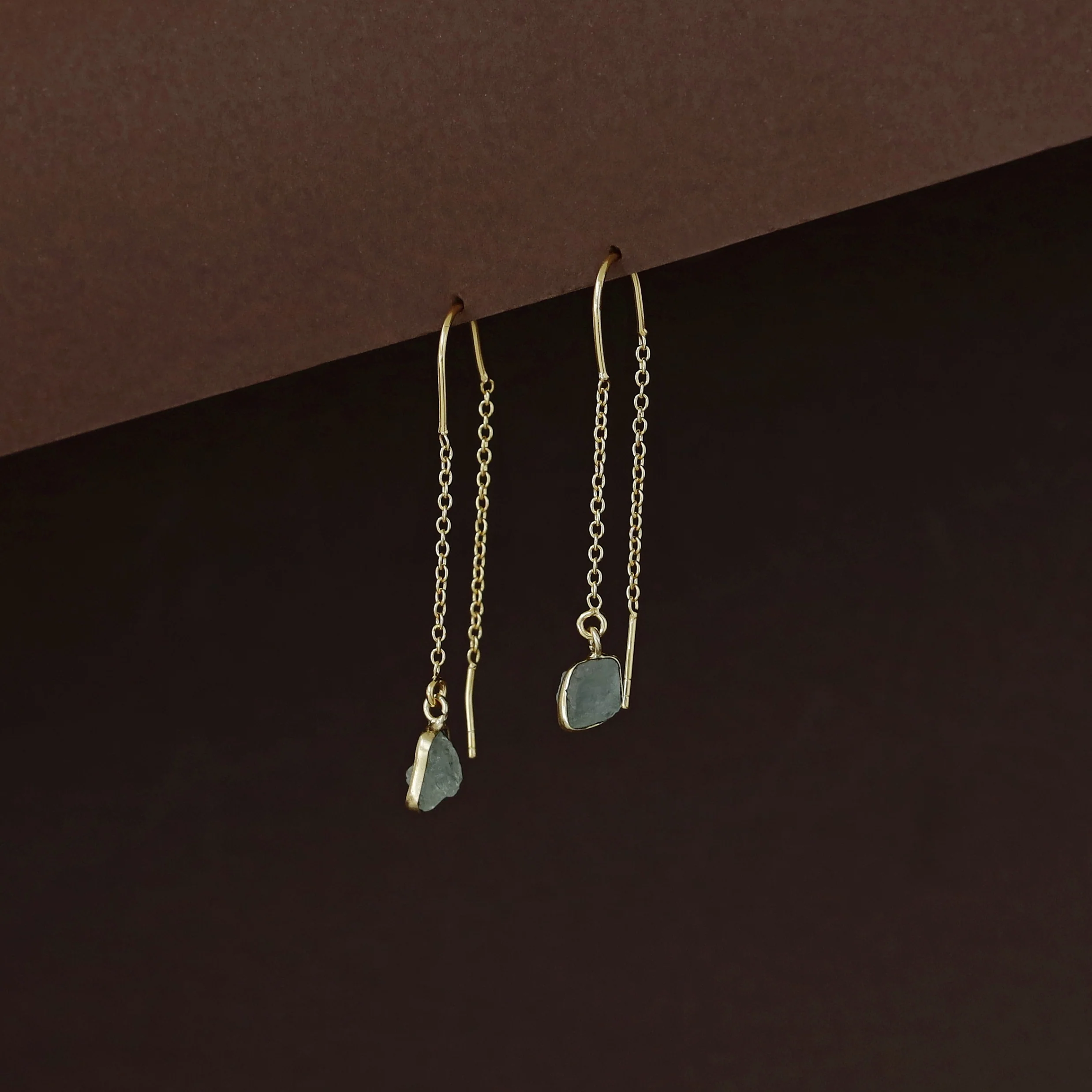 Mawar Raw Stone Needle and Thread Earring - Image 23