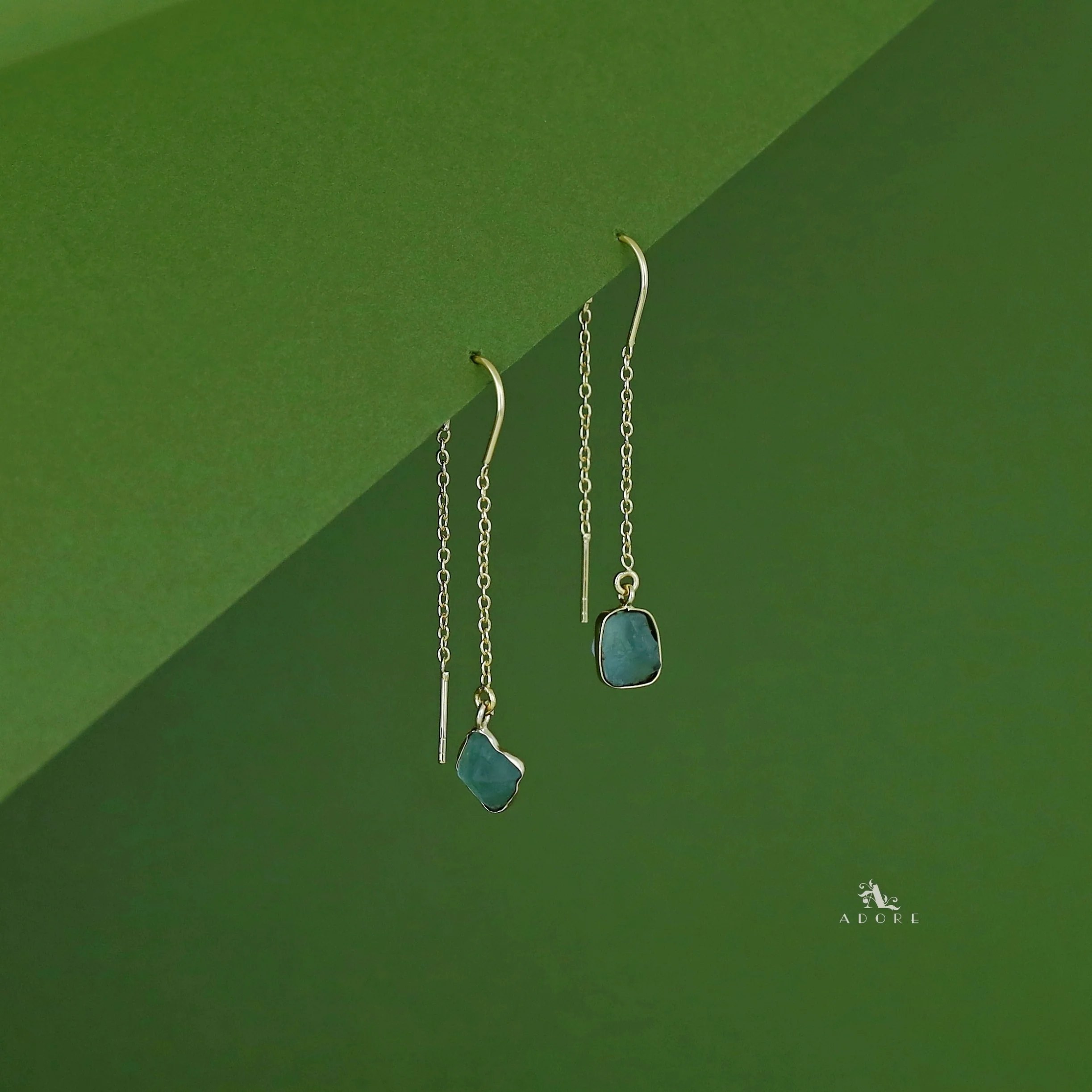 Mawar Raw Stone Needle and Thread Earring - Image 24