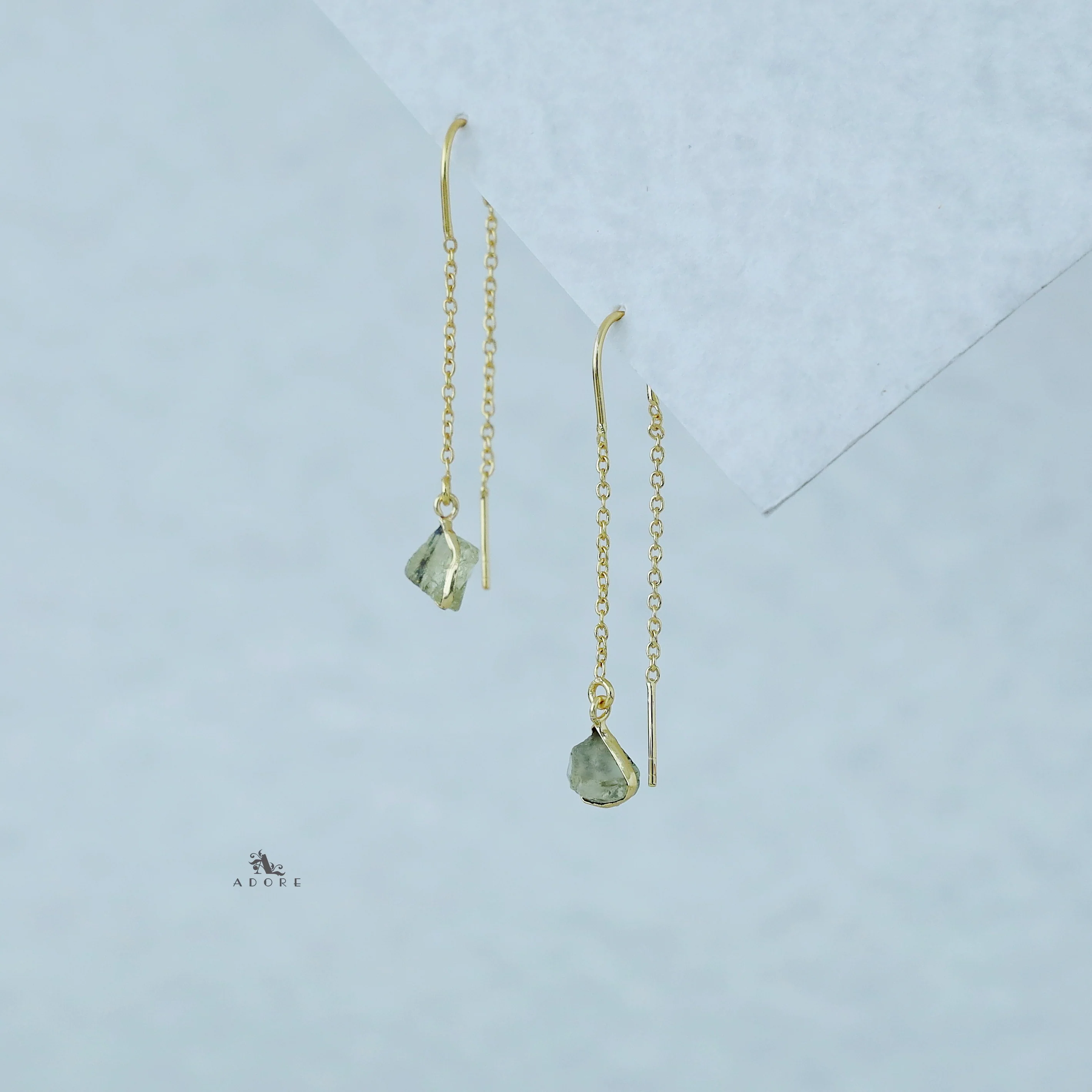 Mawar Raw Stone Needle and Thread Earring - Image 25