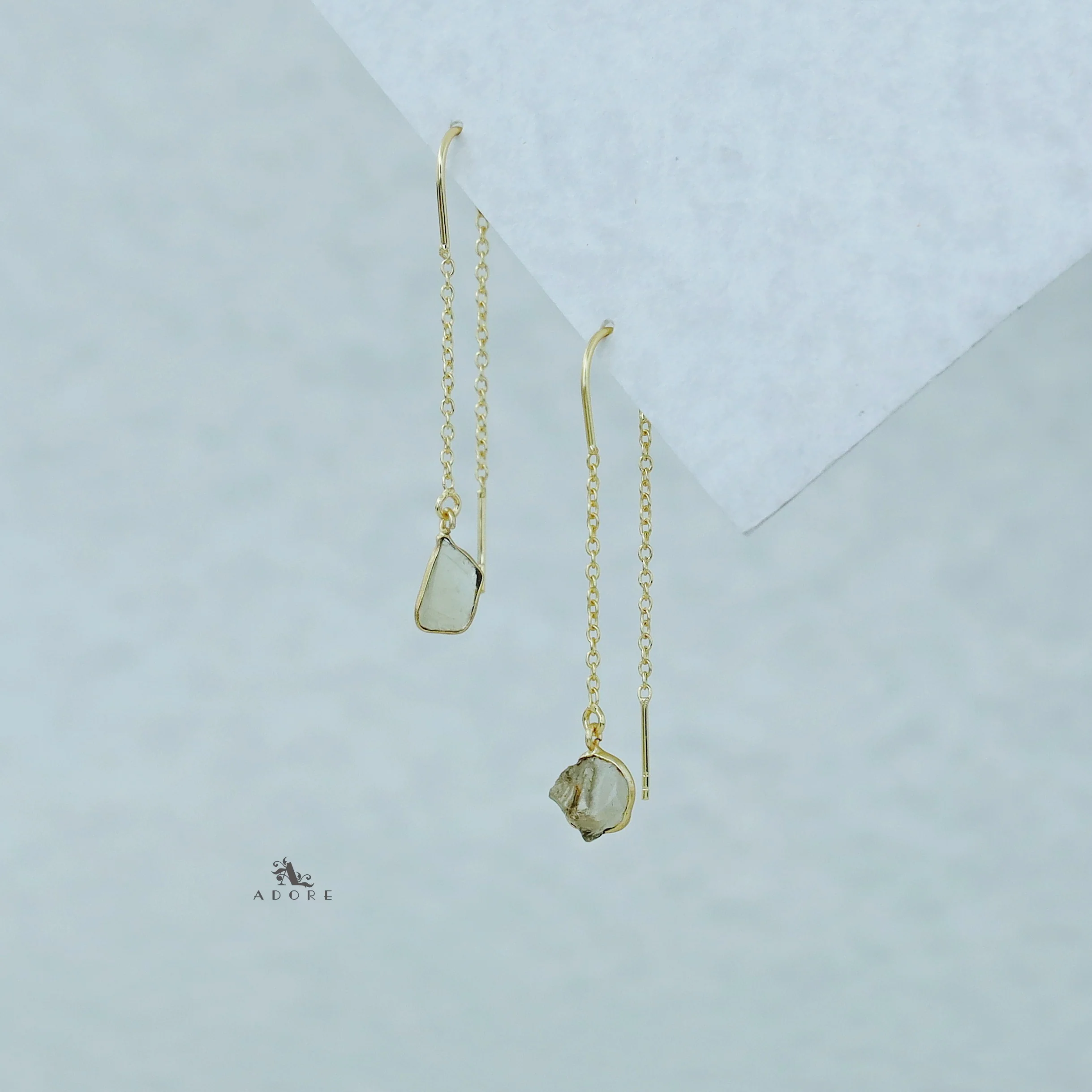 Mawar Raw Stone Needle and Thread Earring - Image 26