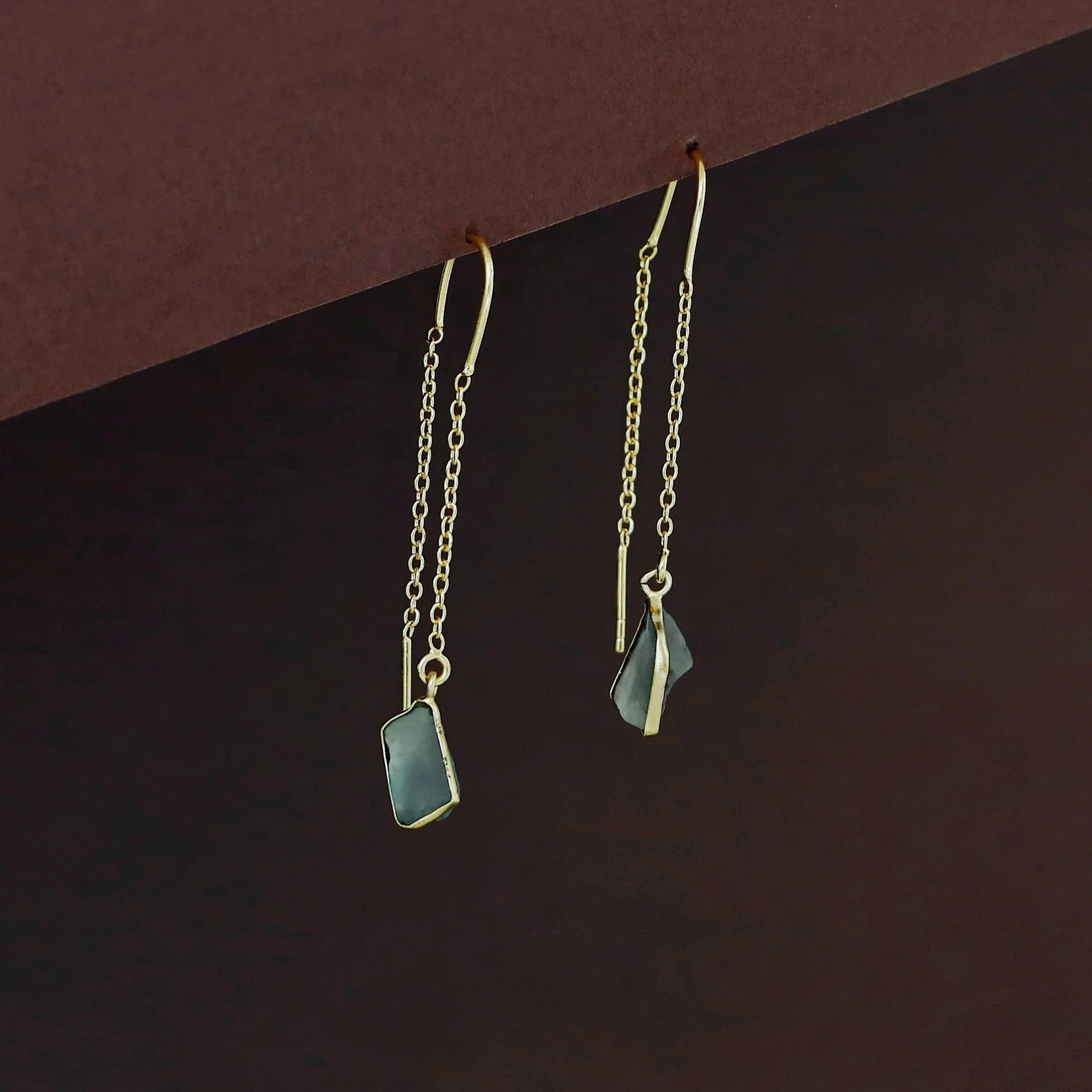 Mawar Raw Stone Needle and Thread Earring - Image 27