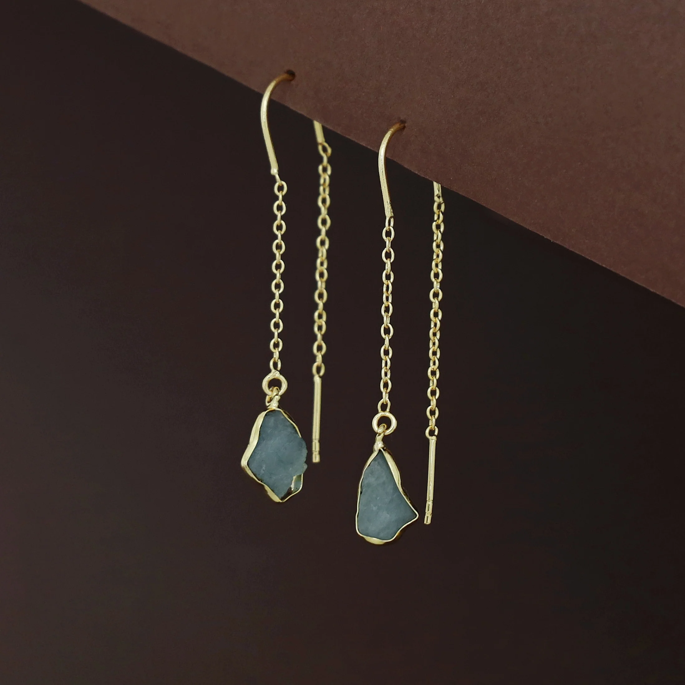 Mawar Raw Stone Needle and Thread Earring - Image 28
