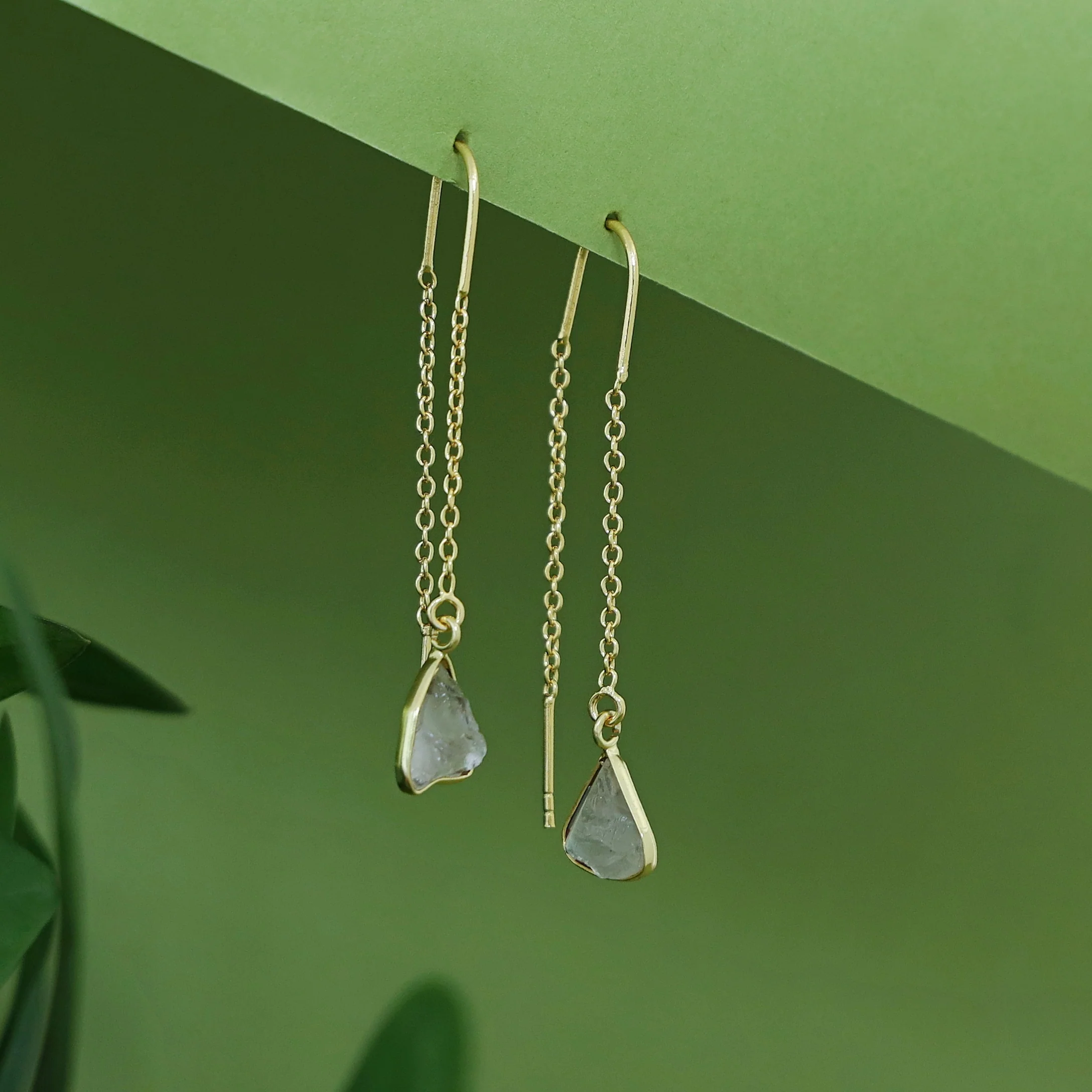 Mawar Raw Stone Needle and Thread Earring - Image 30