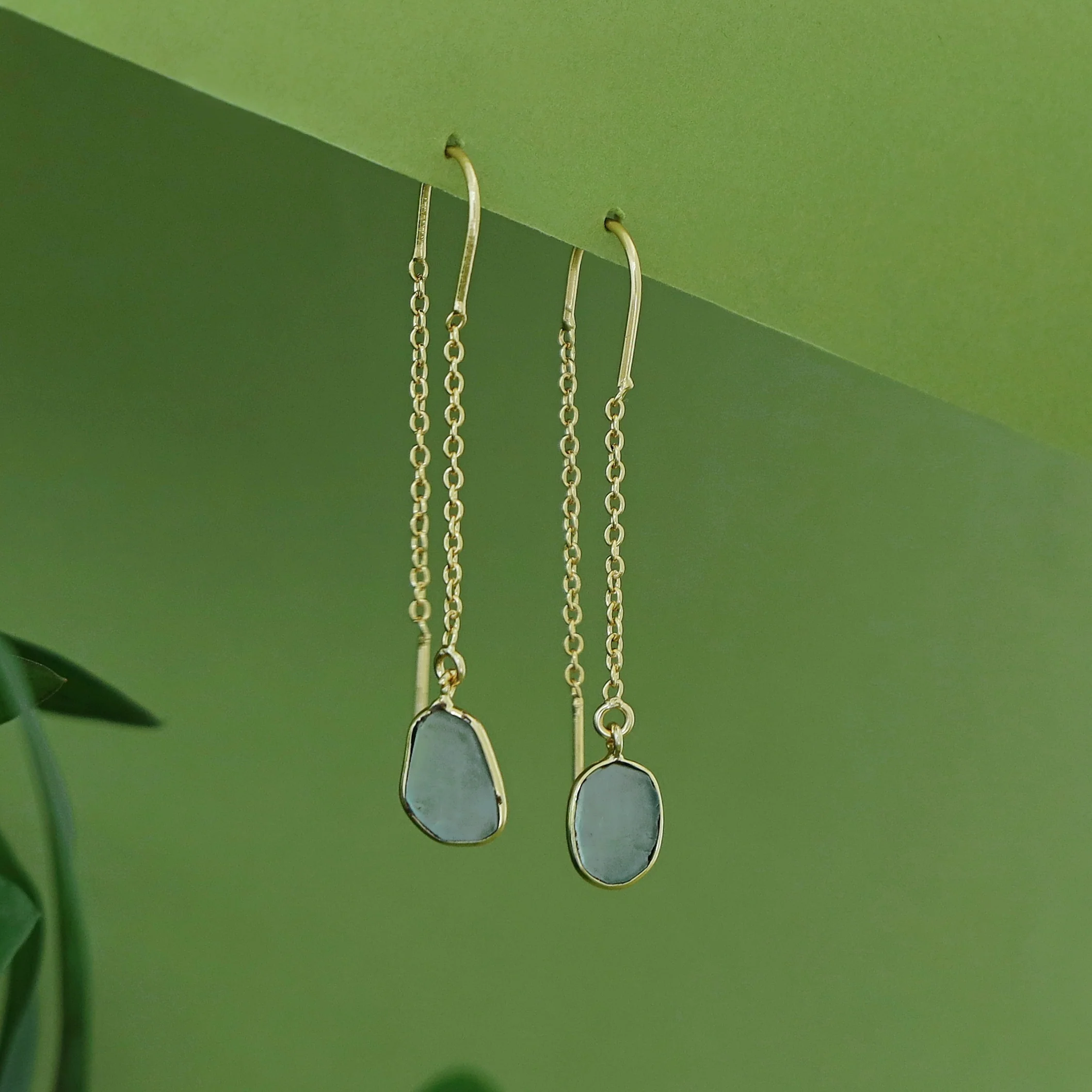 Mawar Raw Stone Needle and Thread Earring - Image 31