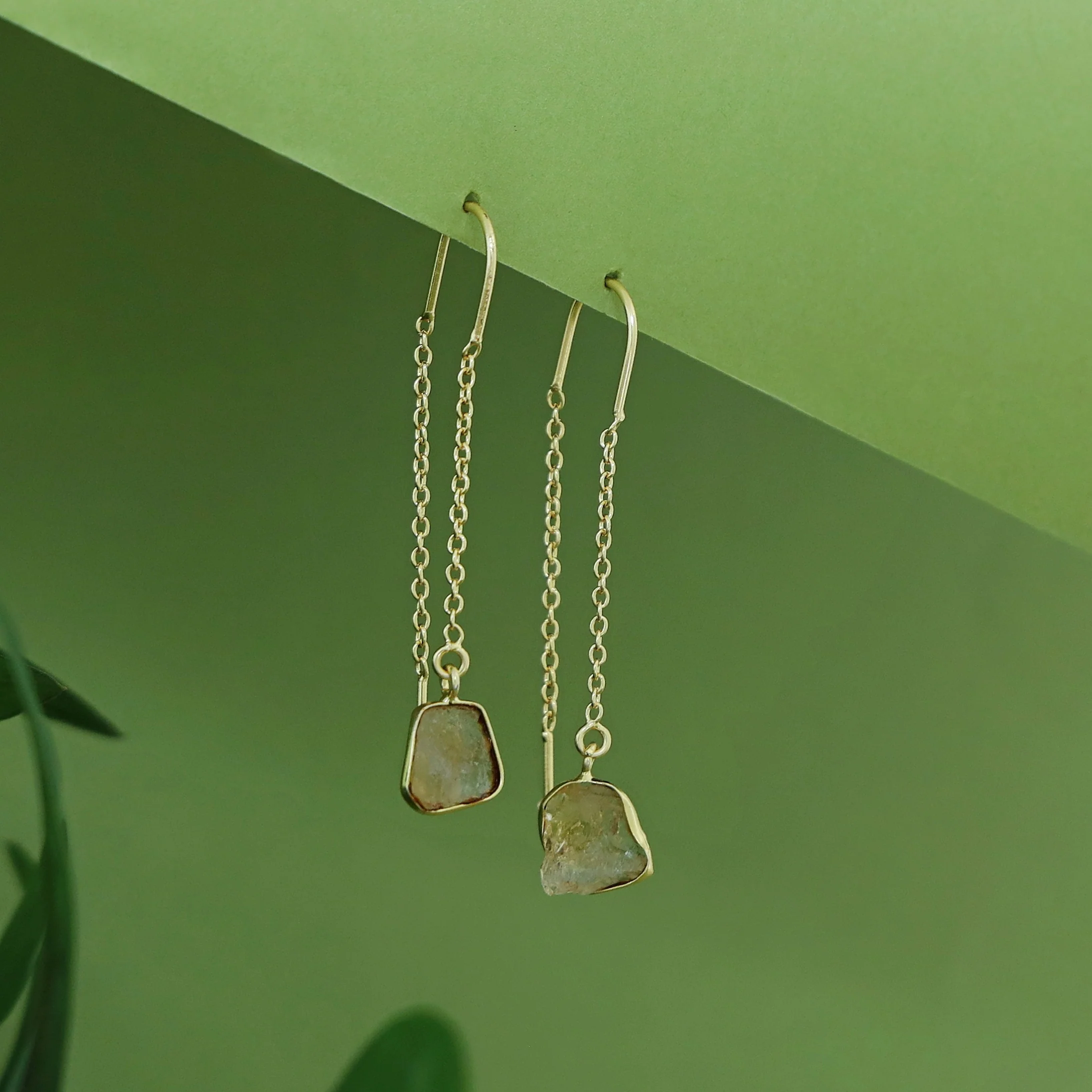Mawar Raw Stone Needle and Thread Earring - Image 32