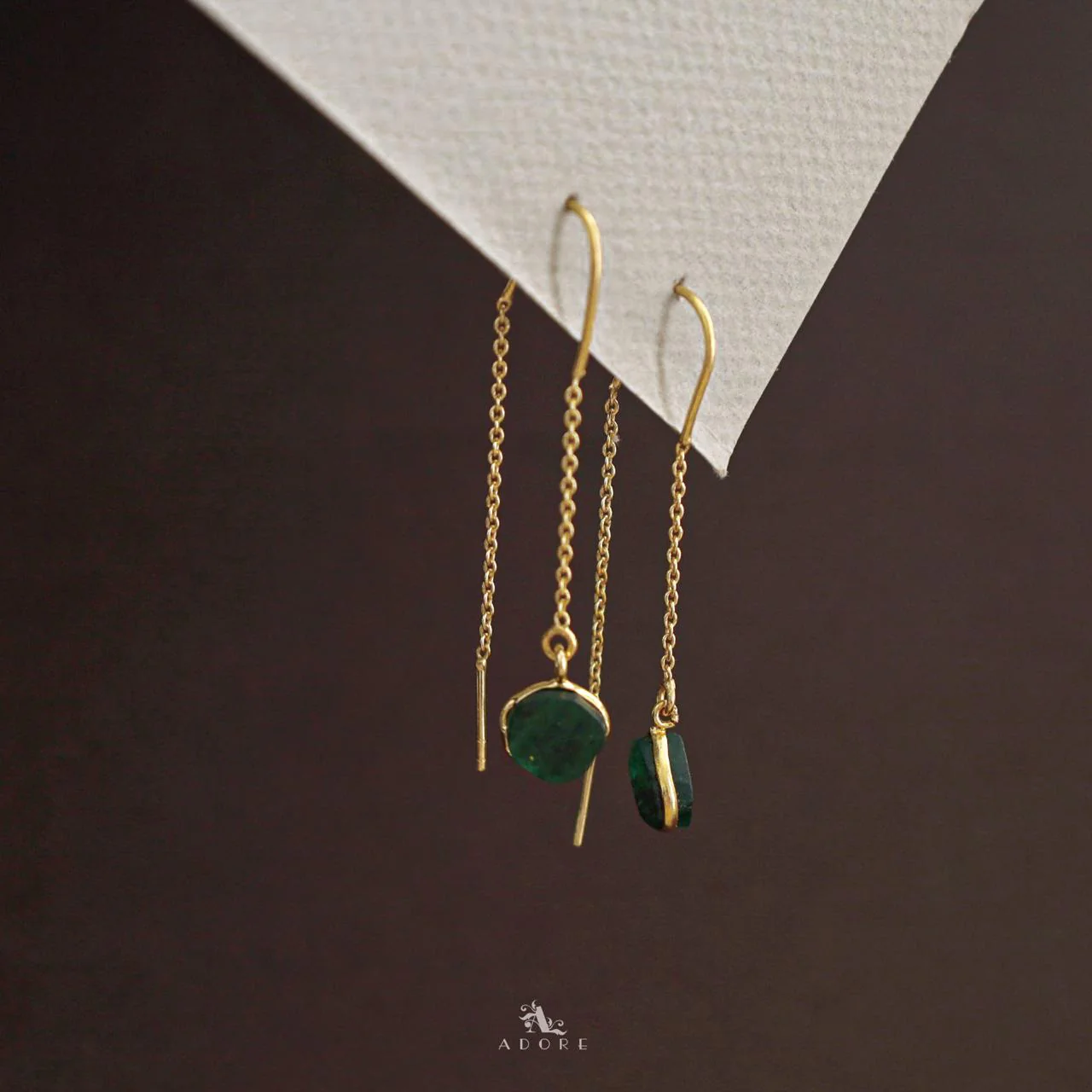 Mawar Raw Stone Needle and Thread Earring - Image 7