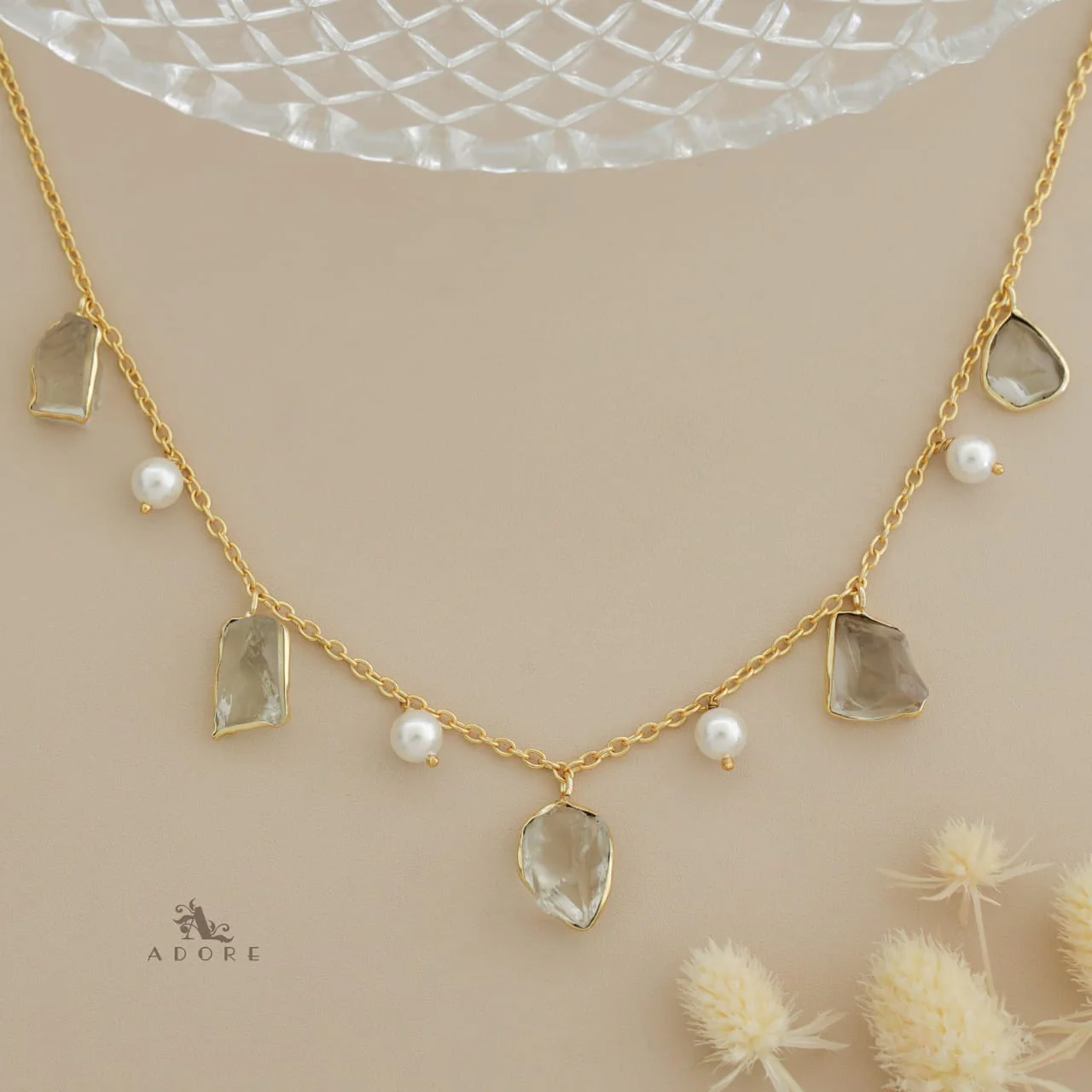 Mawar Raw Stone Pearl Neckpiece - Image 10
