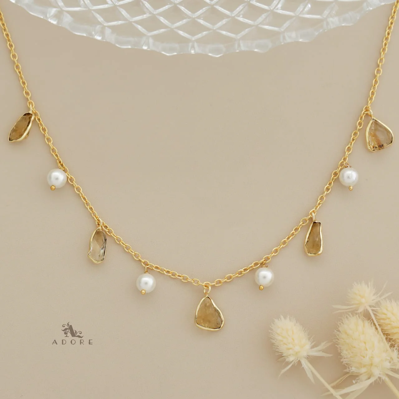 Mawar Raw Stone Pearl Neckpiece - Image 12