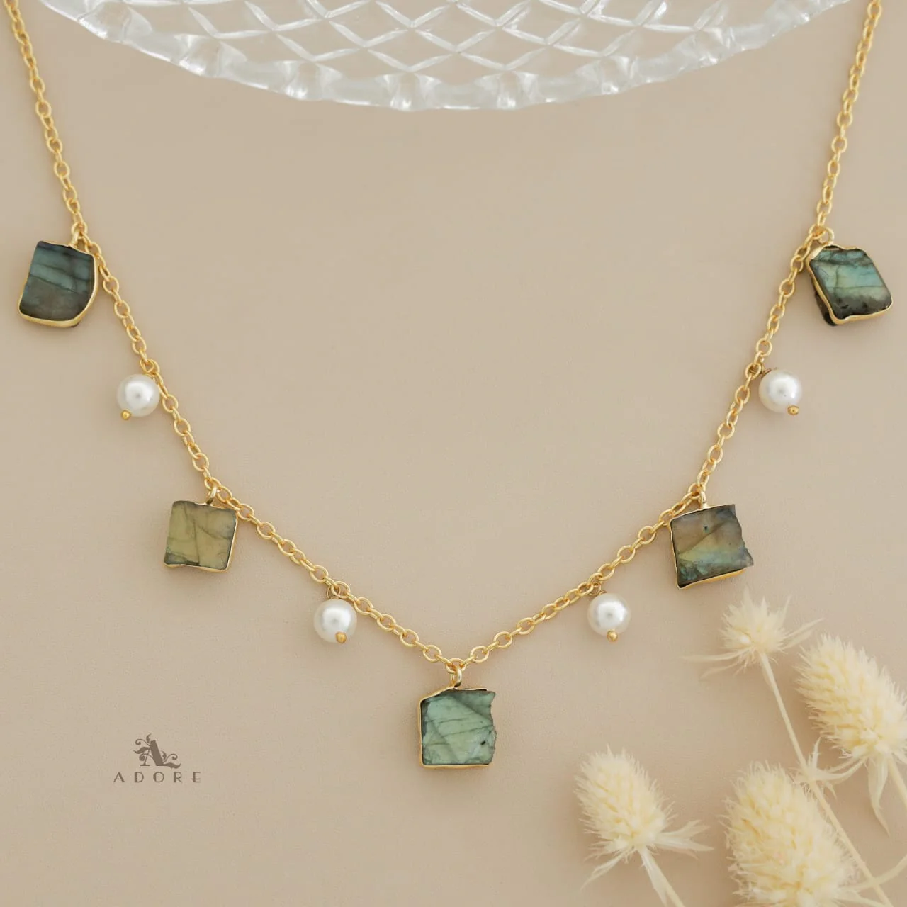 Mawar Raw Stone Pearl Neckpiece - Image 13