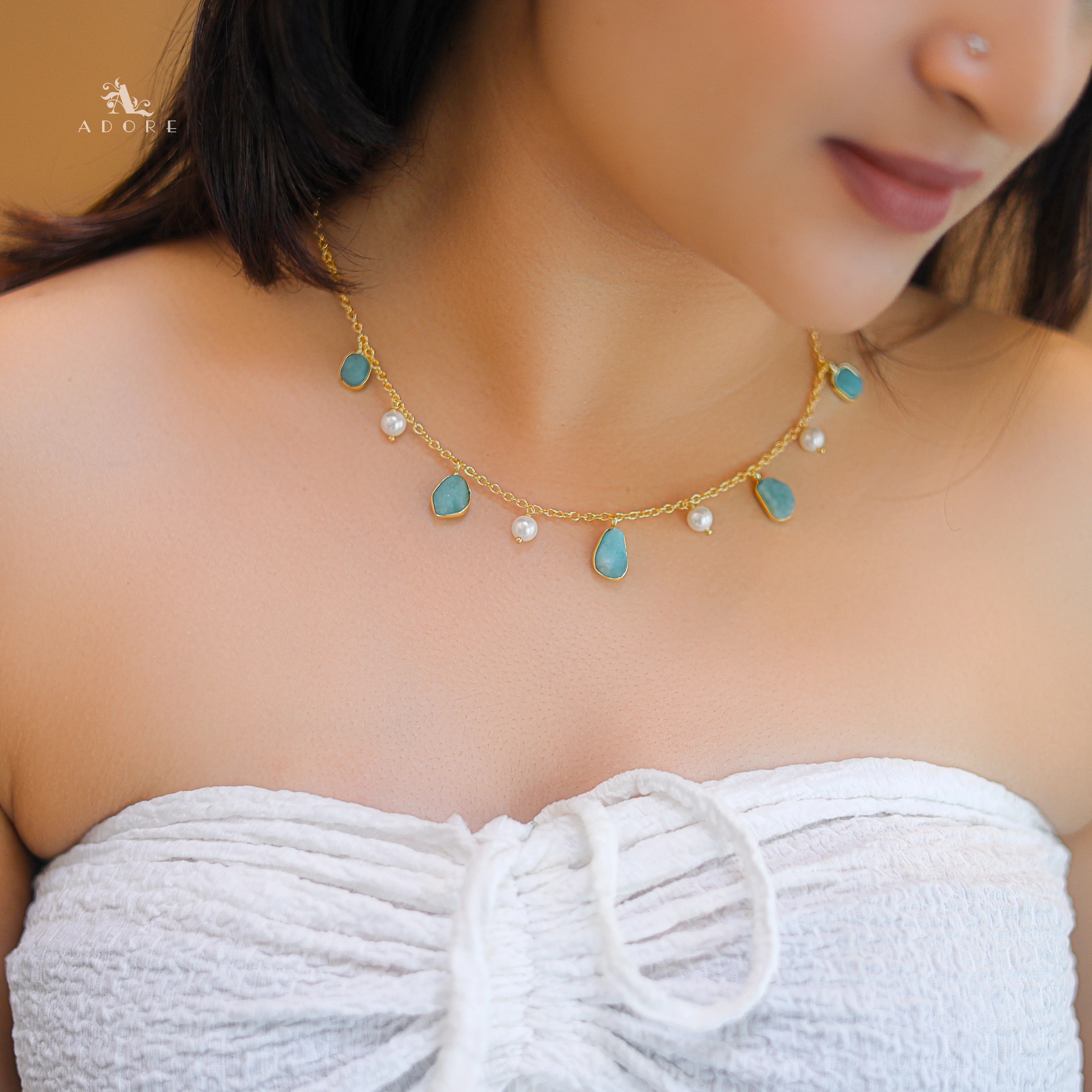 Mawar Raw Stone Pearl Neckpiece - Image 14