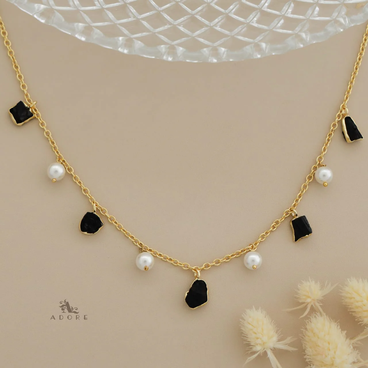Mawar Raw Stone Pearl Neckpiece - Image 15