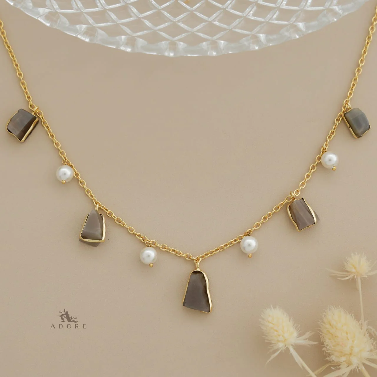 Mawar Raw Stone Pearl Neckpiece - Image 17