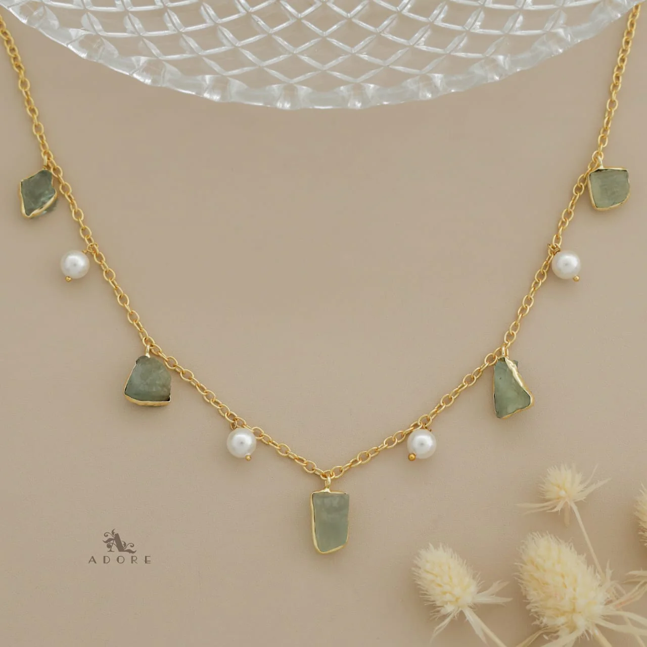 Mawar Raw Stone Pearl Neckpiece - Image 18