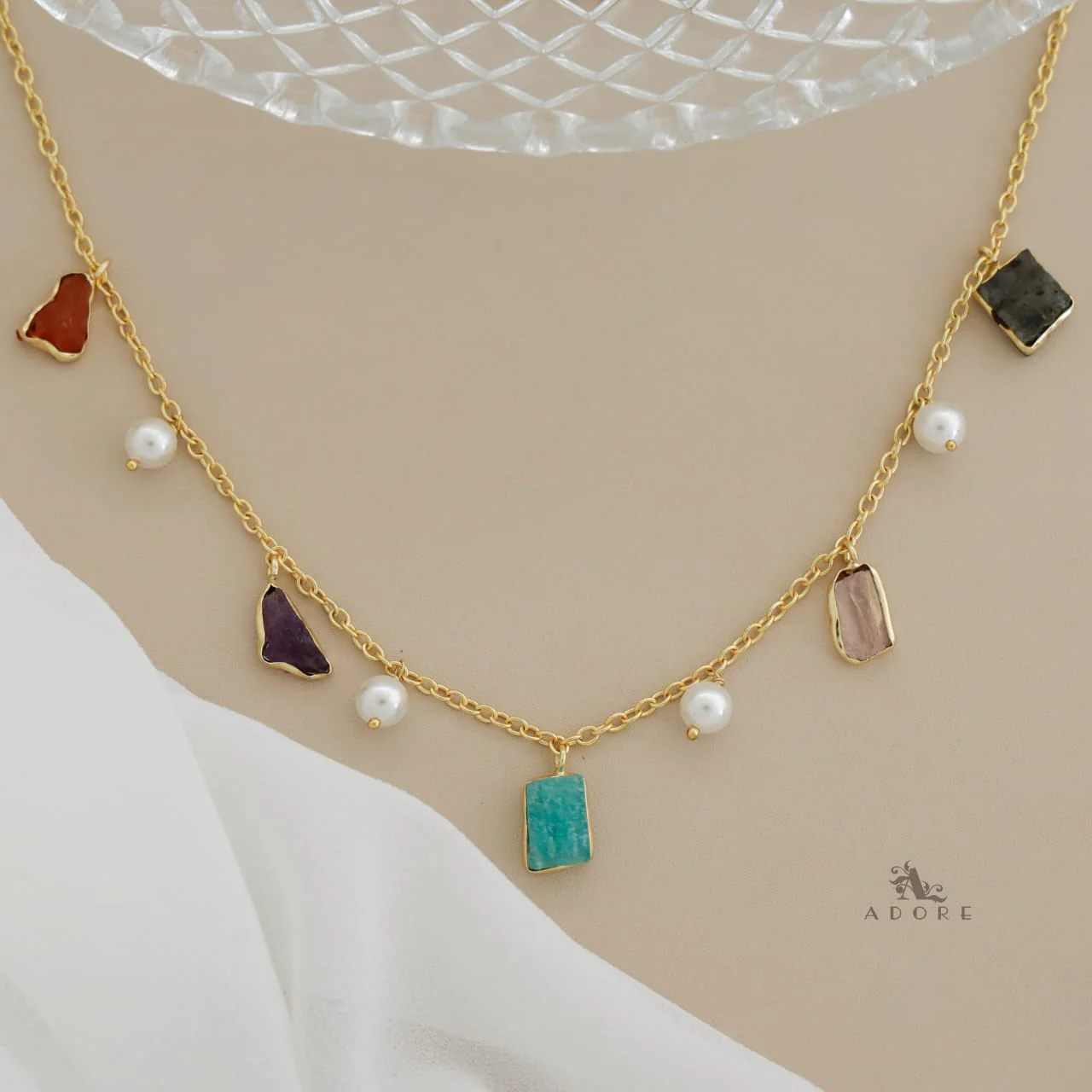 Mawar Raw Stone Pearl Neckpiece - Image 23