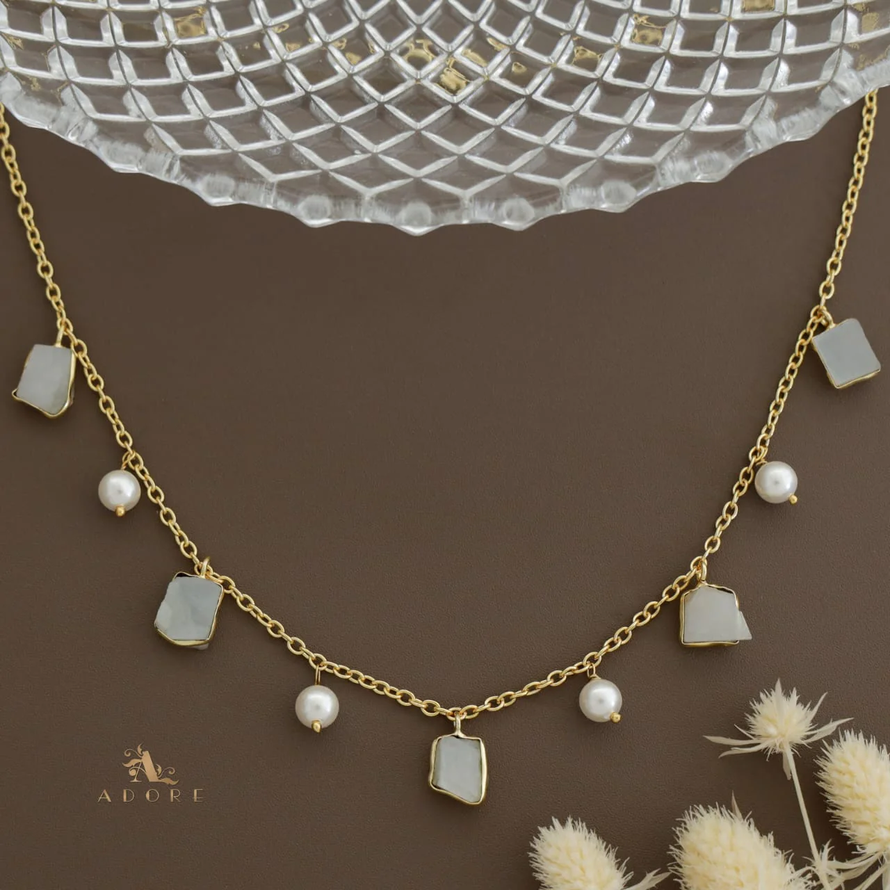 Mawar Raw Stone Pearl Neckpiece - Image 25