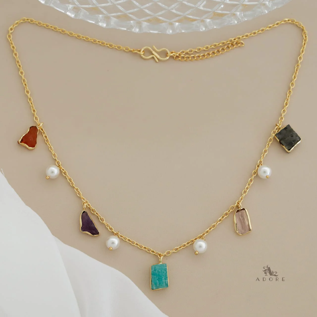 Mawar Raw Stone Pearl Neckpiece - Image 26