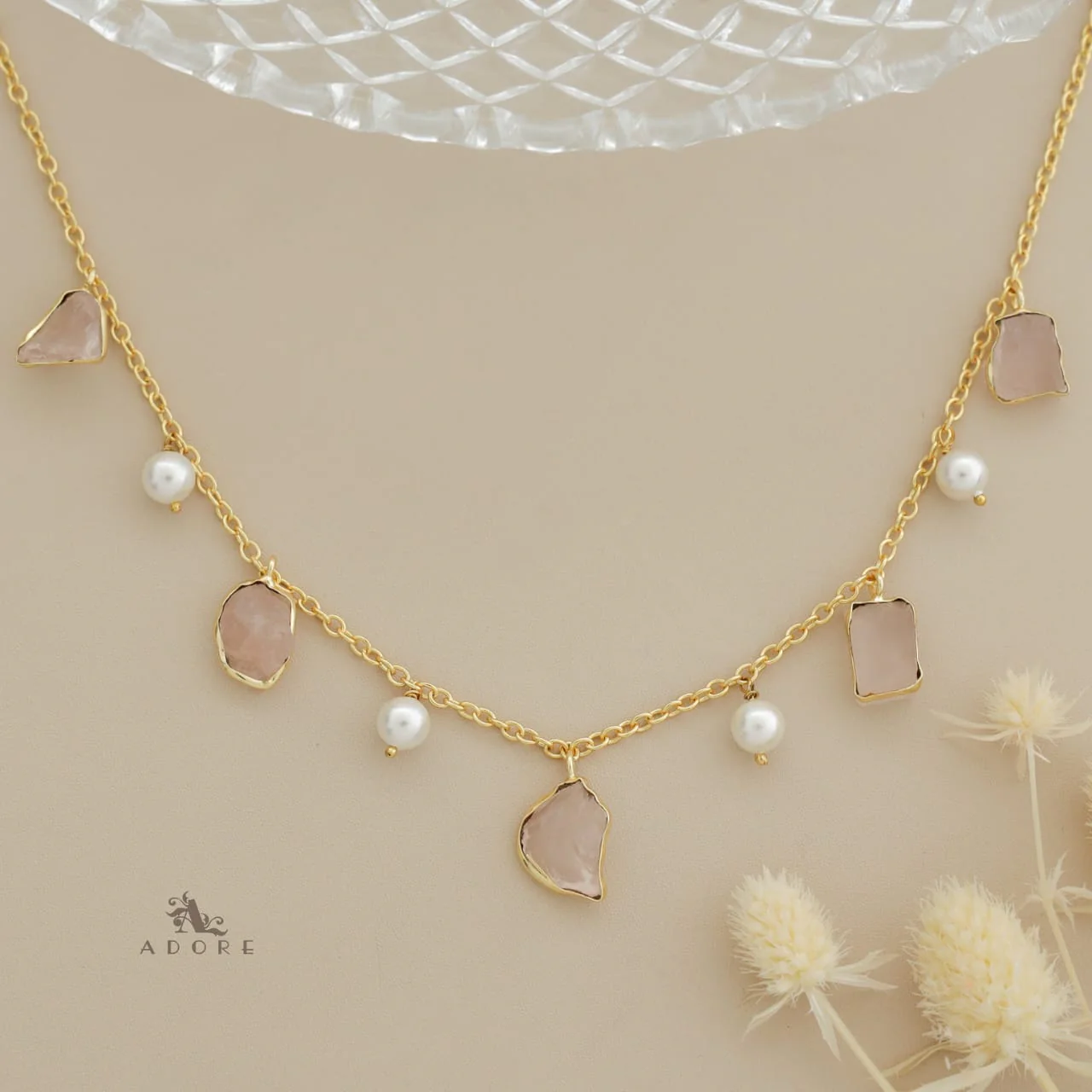 Mawar Raw Stone Pearl Neckpiece - Image 31