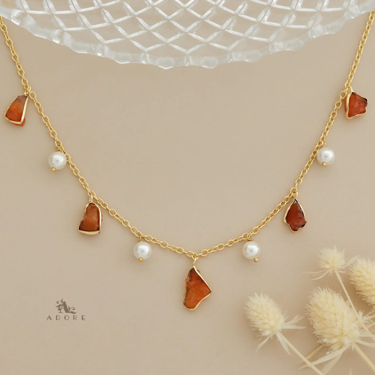 Mawar Raw Stone Pearl Neckpiece - Image 6