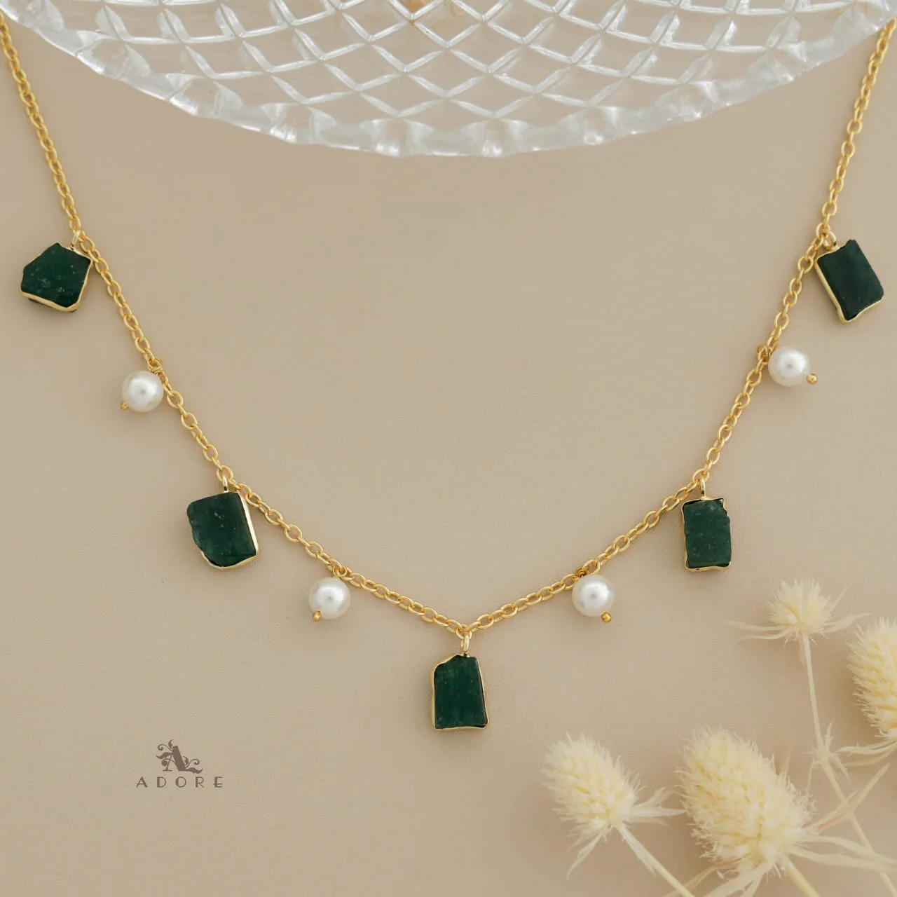 Mawar Raw Stone Pearl Neckpiece - Image 9