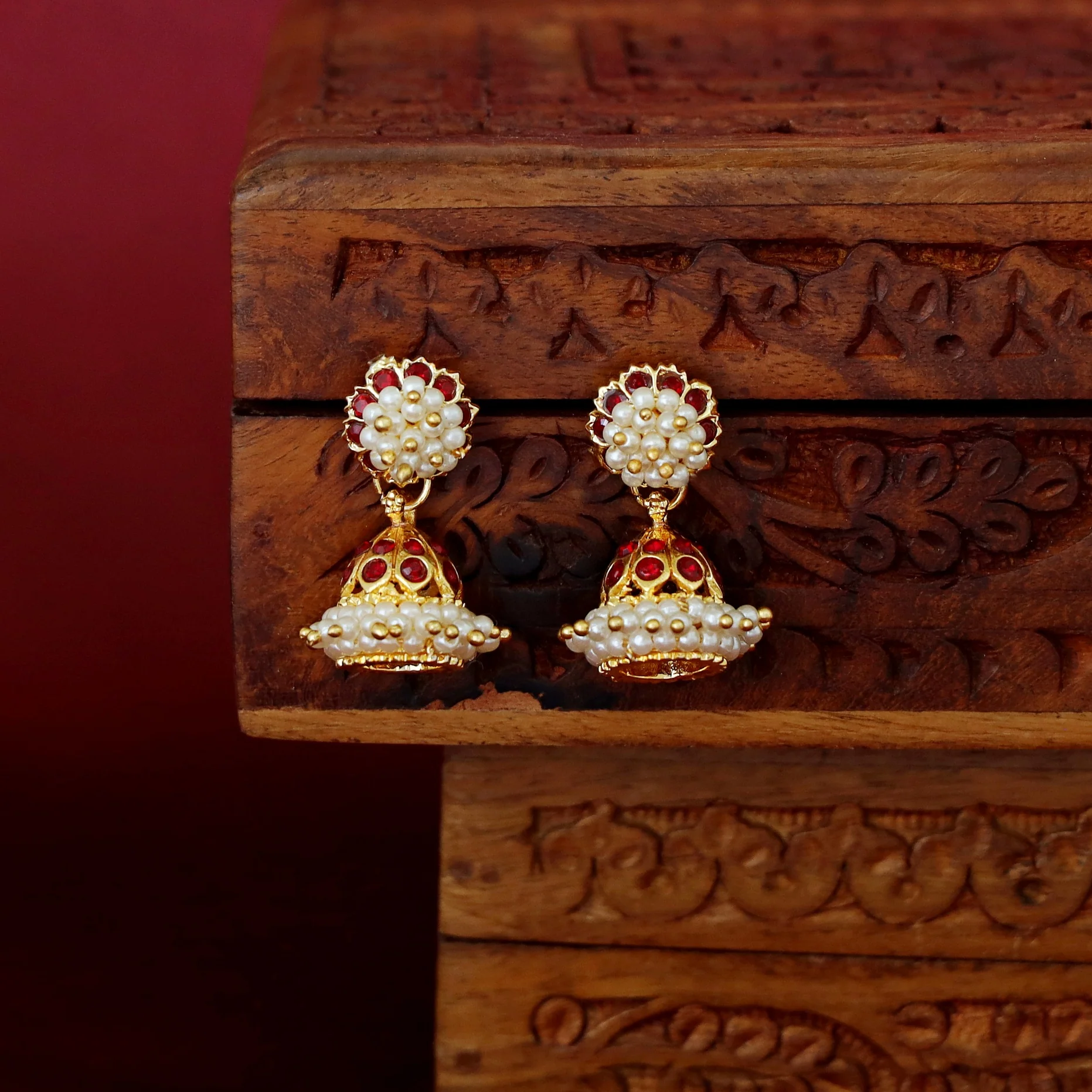 Maya Cluster Pear 2 In 1 Jhumka - Image 3
