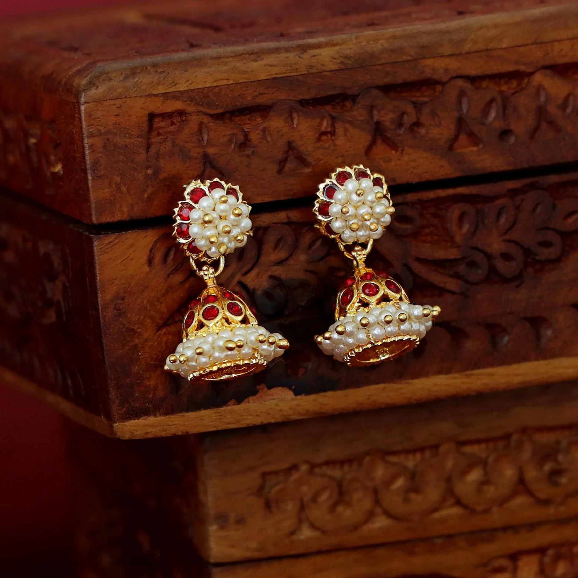 Maya Cluster Pear 2 In 1 Jhumka - Image 5