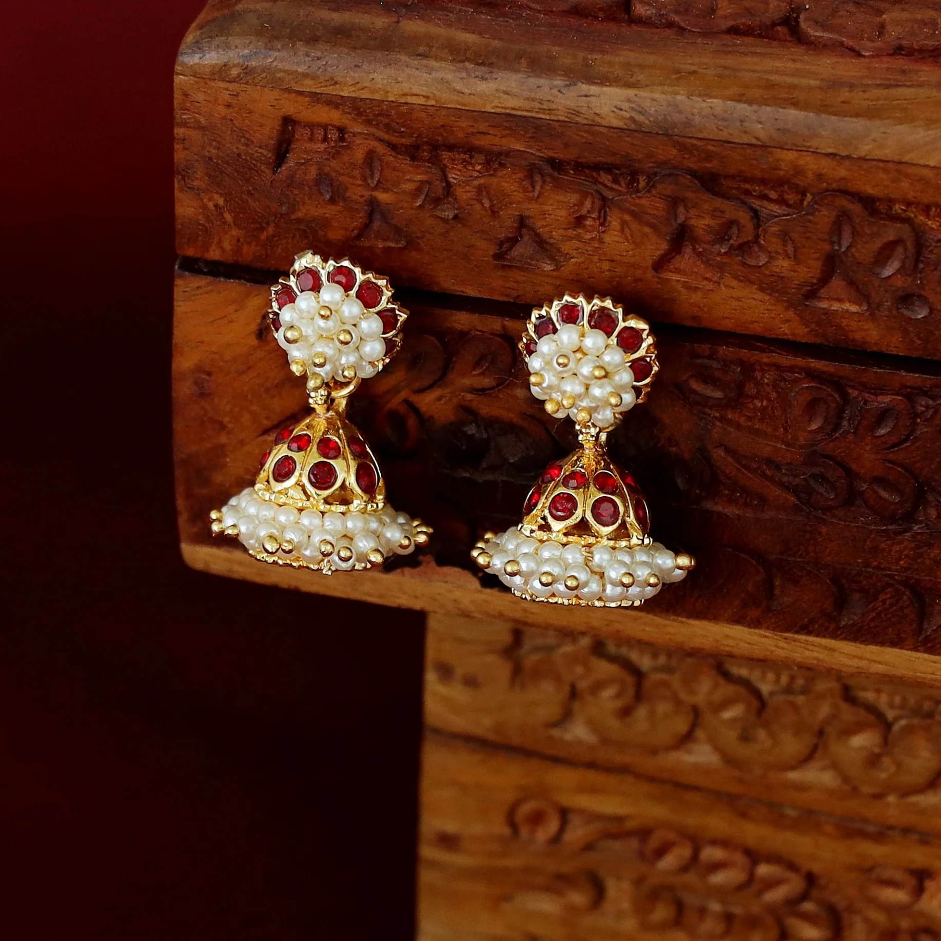 Maya Cluster Pear 2 In 1 Jhumka - Image 6