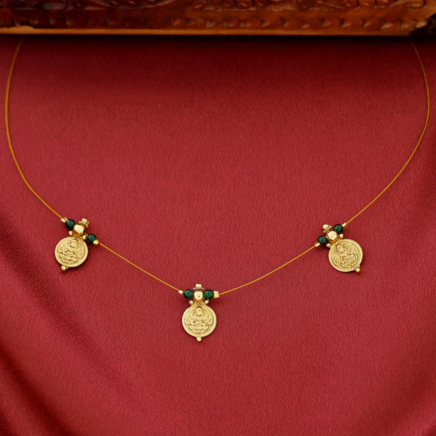 Dhanvi 3 Kashi Beaded String Neckpiece - Image 2