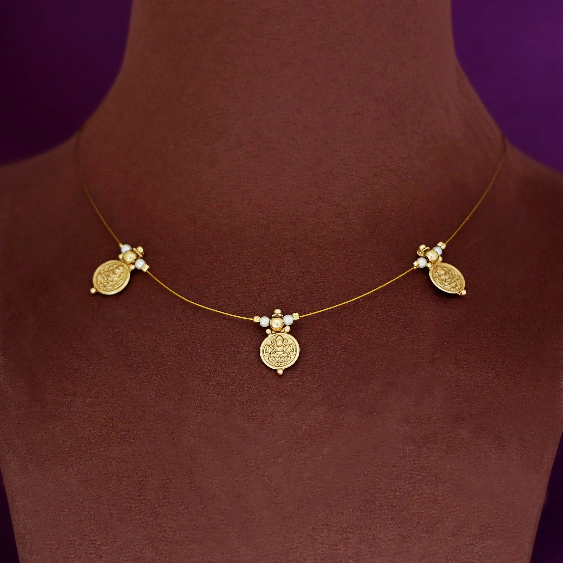 Dhanvi 3 Kashi Beaded String Neckpiece - Image 5