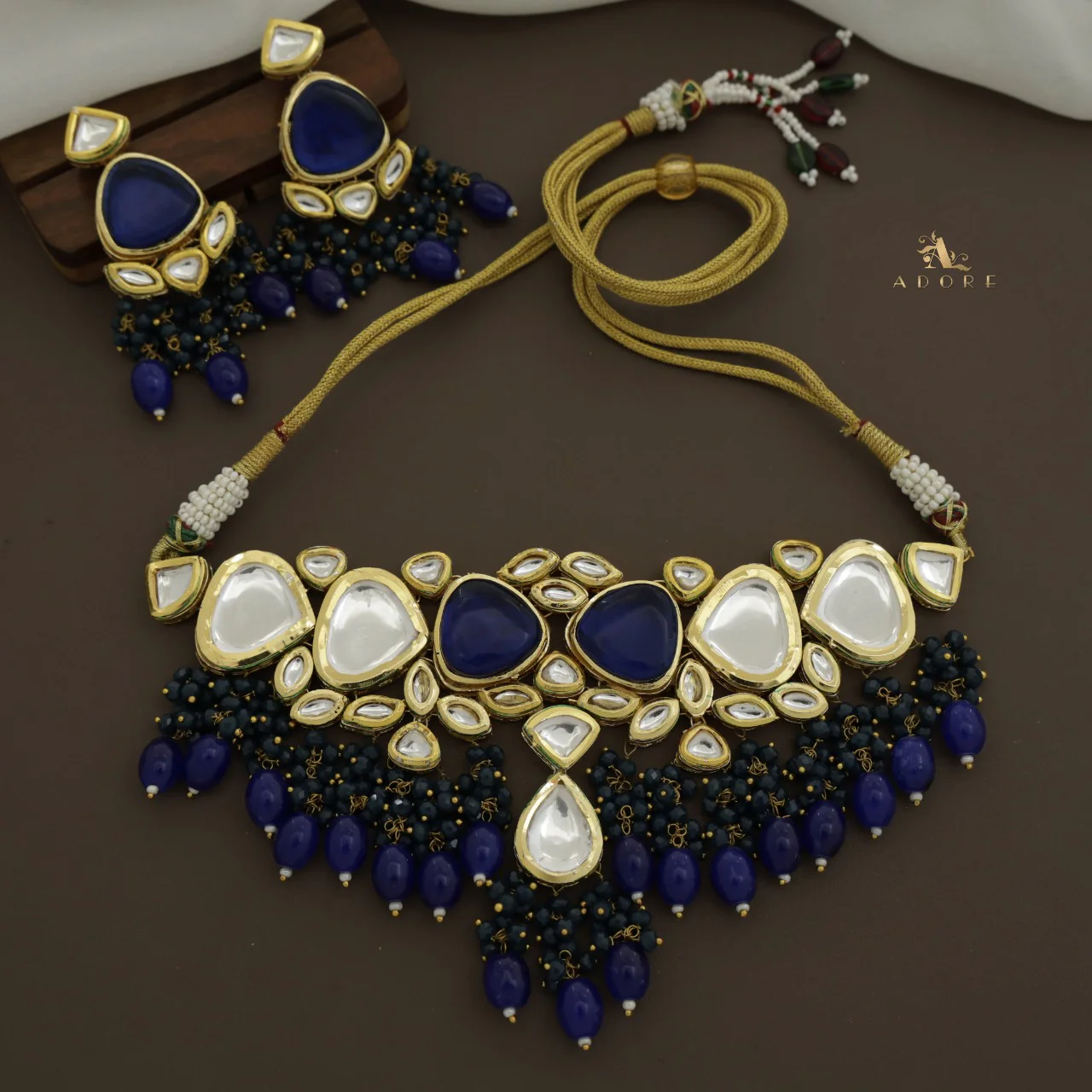 Mehanaz Kundan Choker With Earring - Image 12