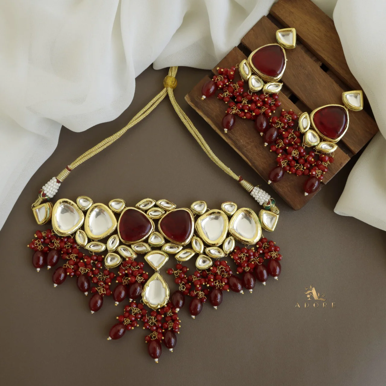 Mehanaz Kundan Choker With Earring - Image 2