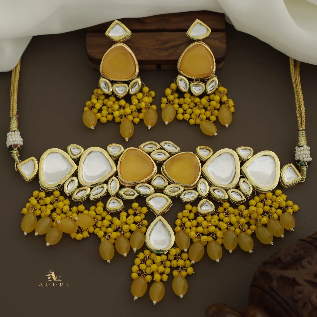Mehanaz Kundan Choker With Earring - Image 21