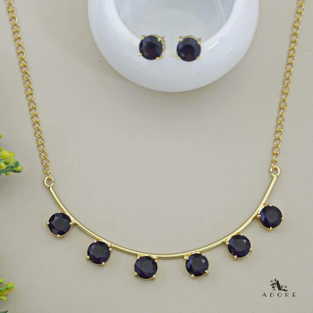 Mejuri Glossy 6 Stone Moon Neckpiece With Stud - Image 10