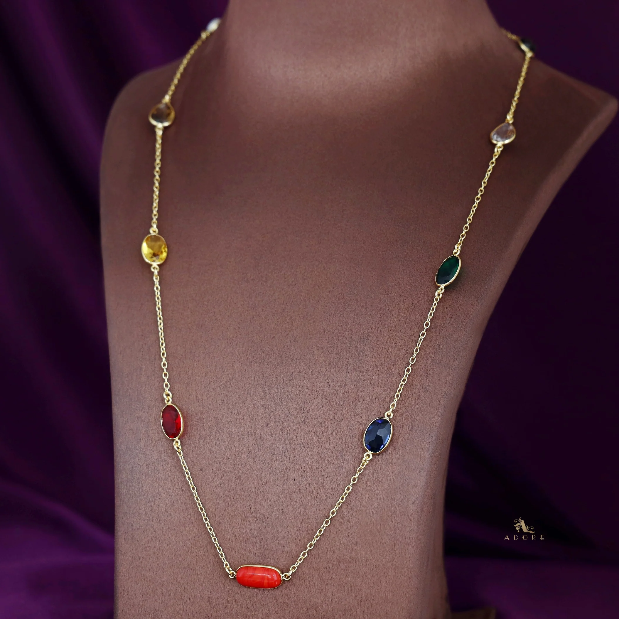 Melorra Multicolour Long Neckpiece - Image 3