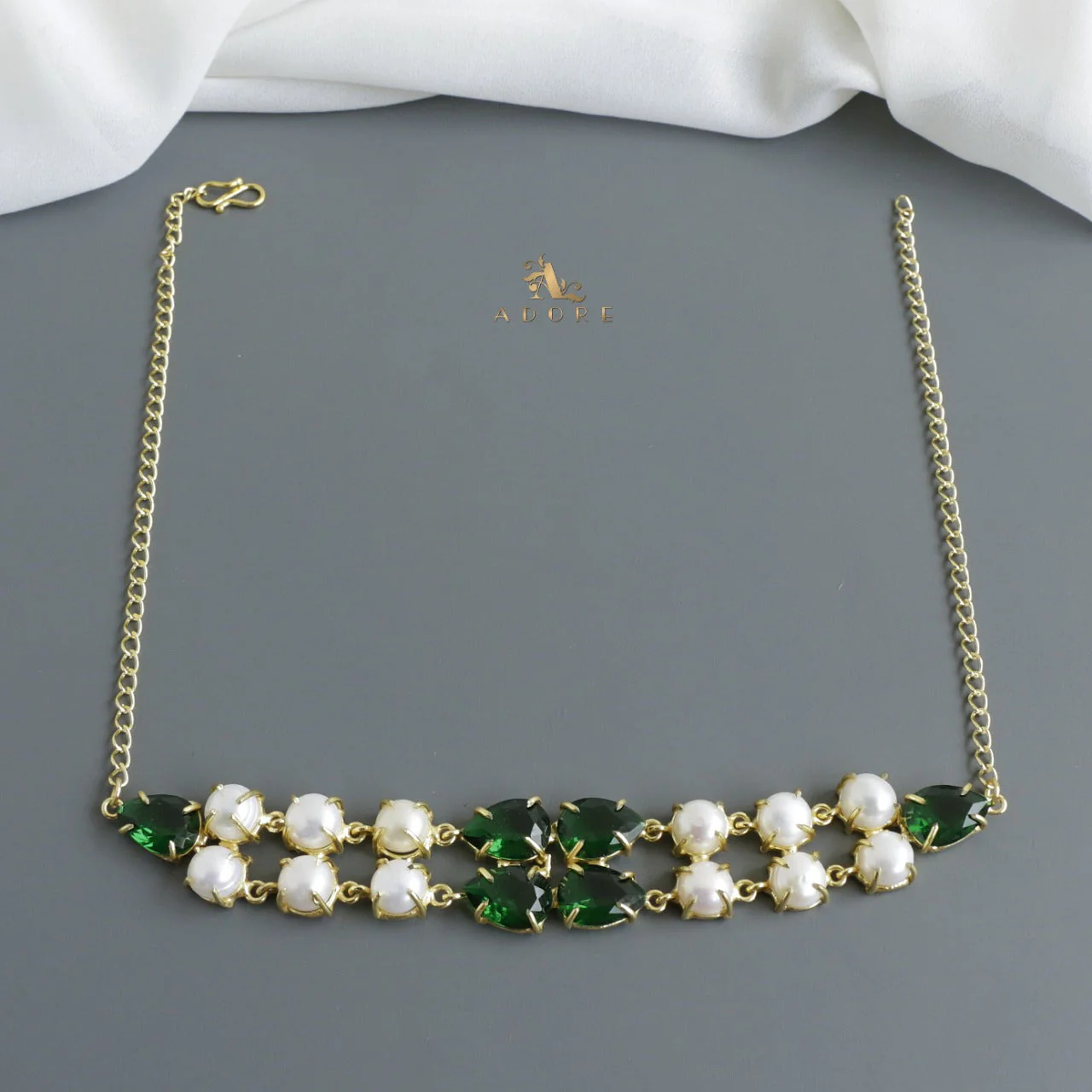 Melvina Glossy + Fresh Water Pearl Choker - Image 6