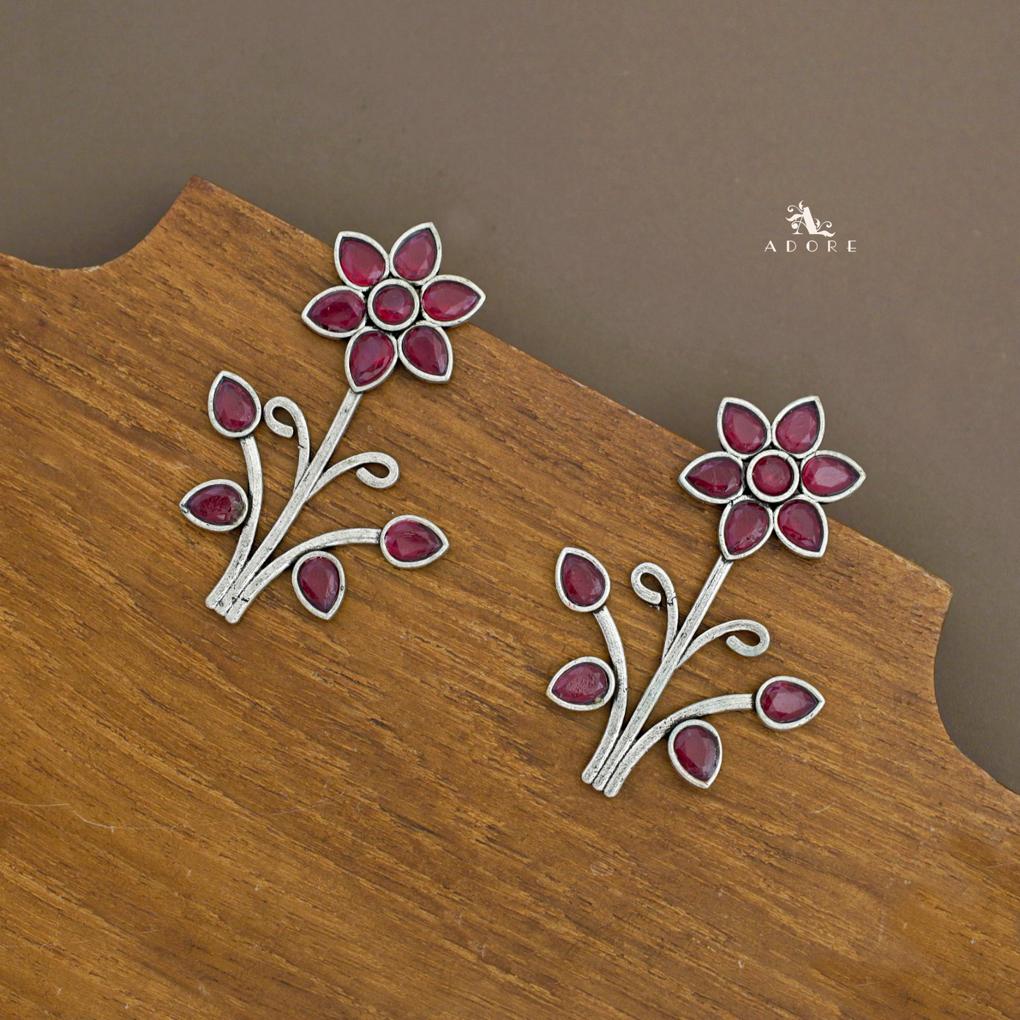 Melvirra Flower Glossy Earring - Image 6