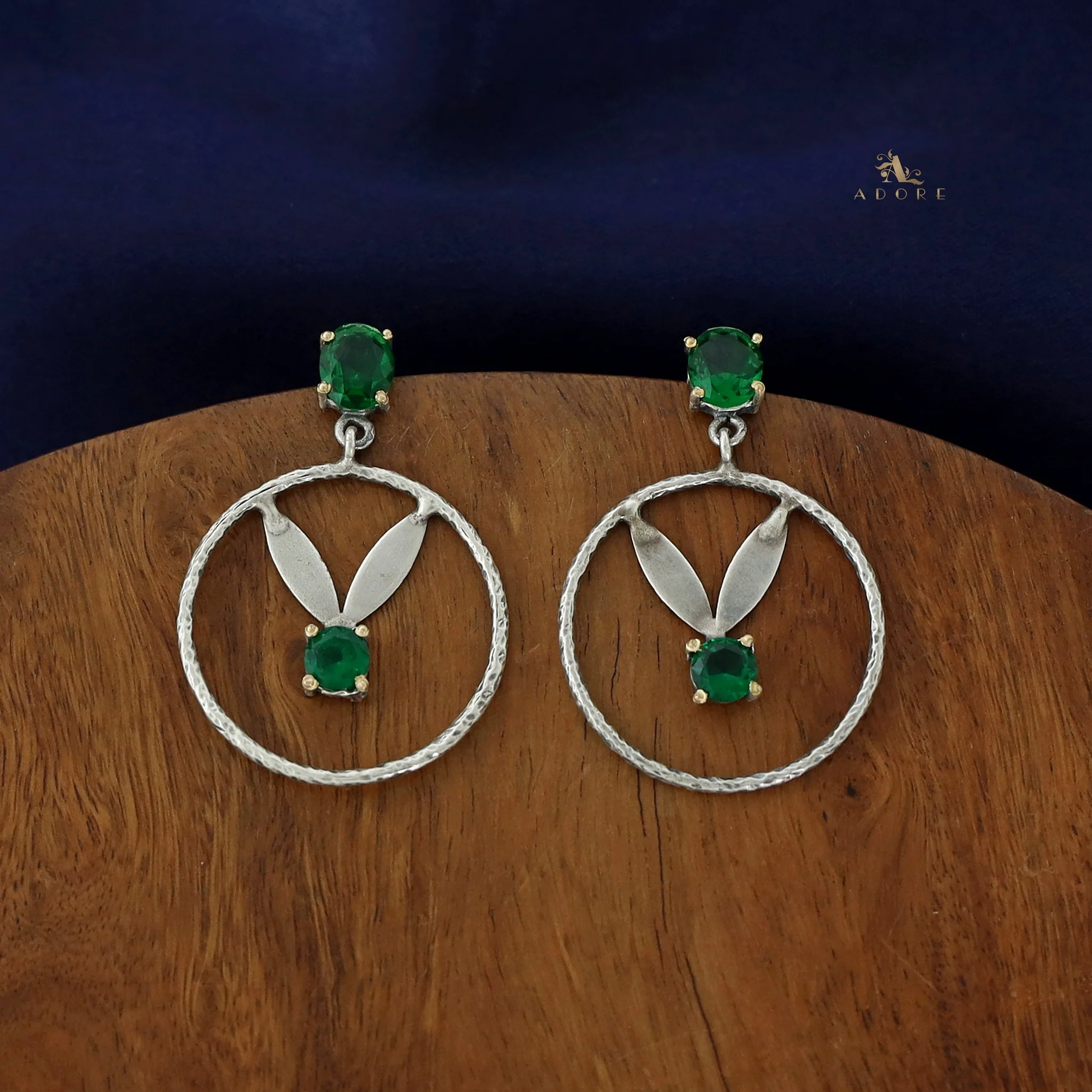 Metilda 2 Leafy Glossy Hoop Earring - Image 6