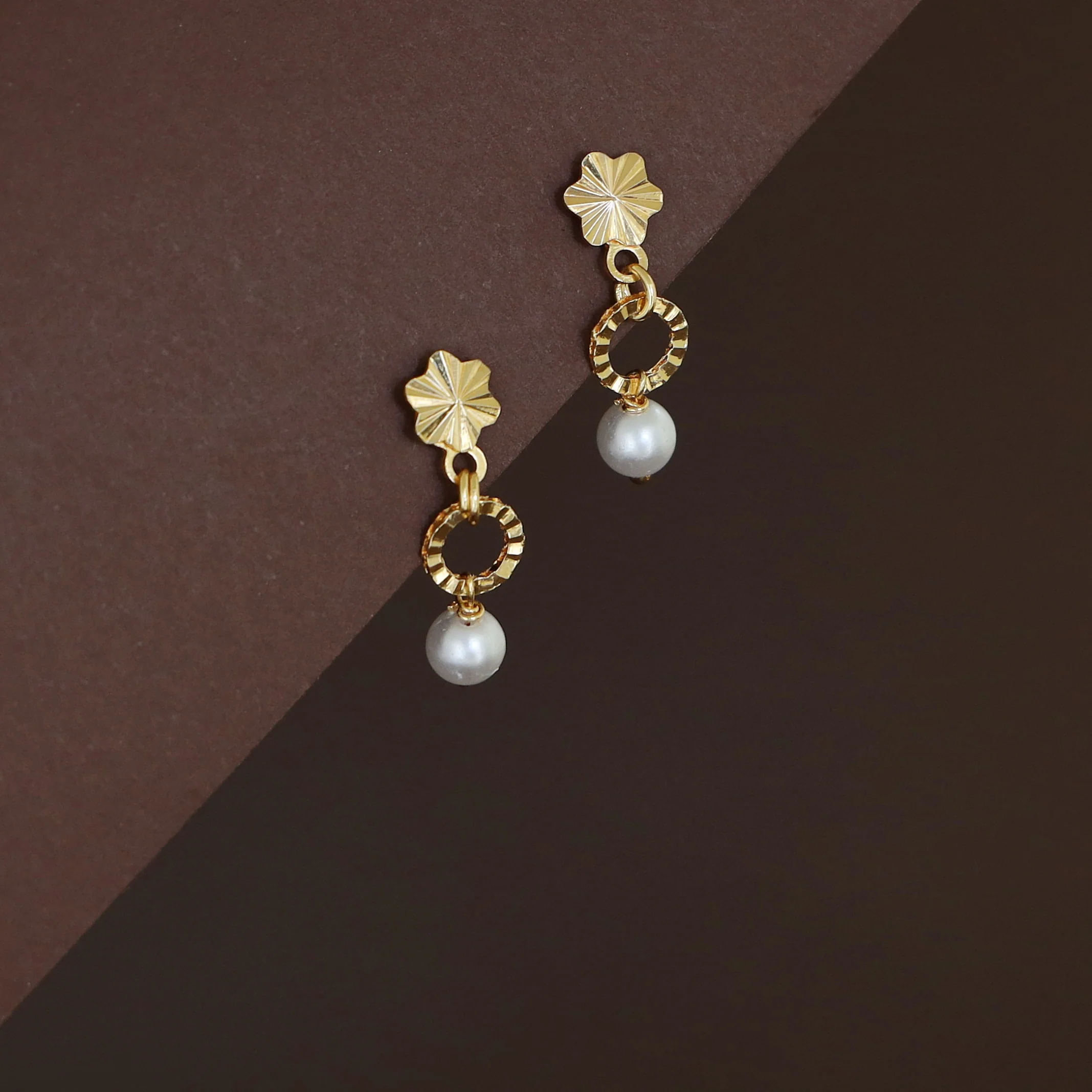 Midhia Floral Pearl Stud - Image 2
