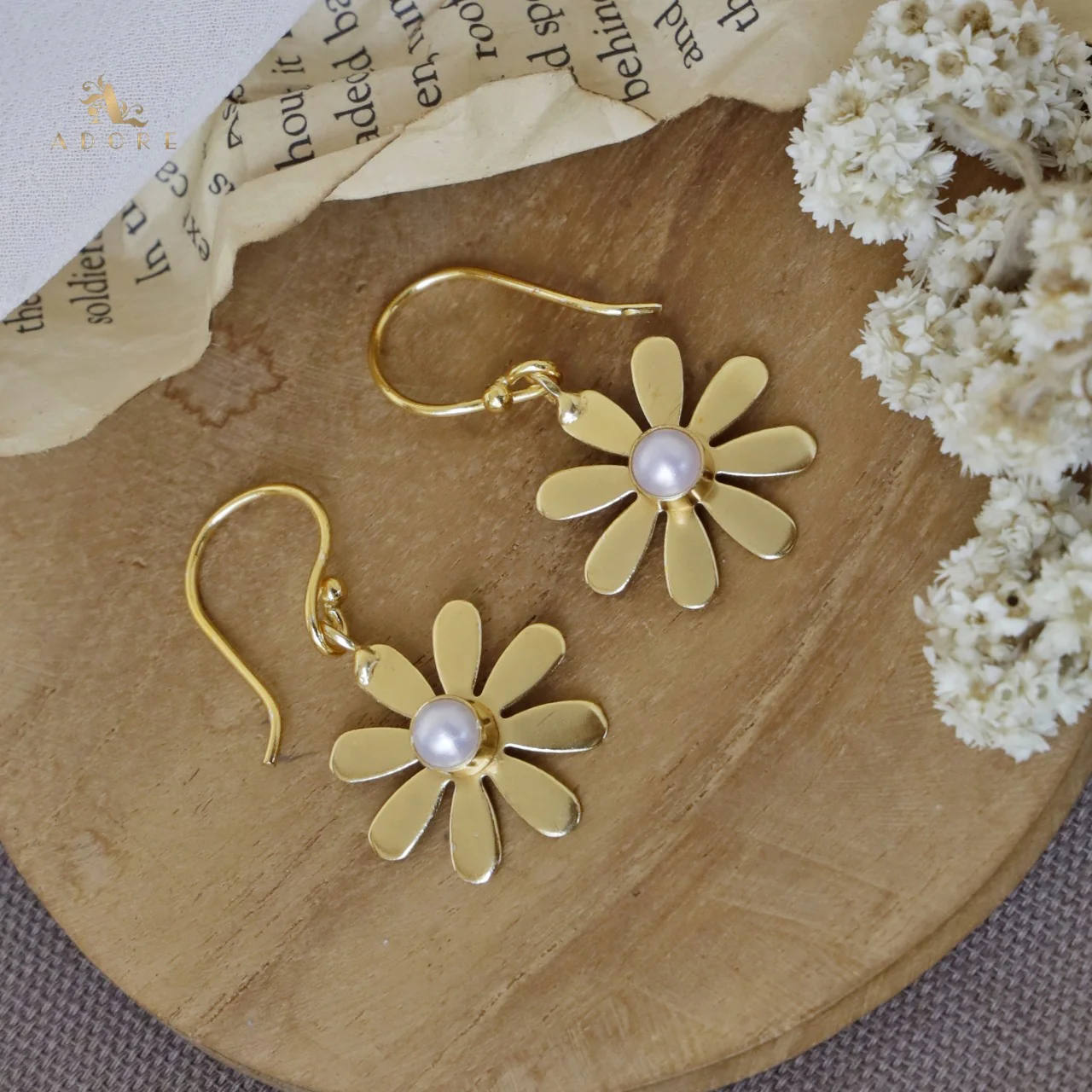 Midhila Flower Pearl Drop - Image 3