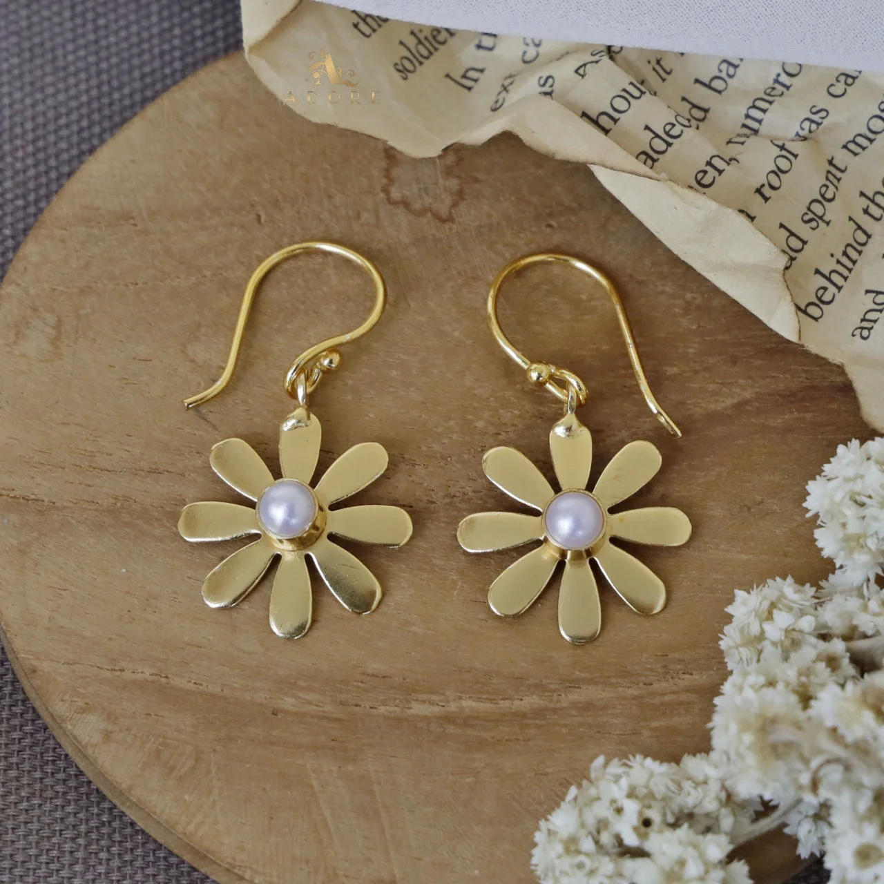 Midhila Flower Pearl Drop - Image 4