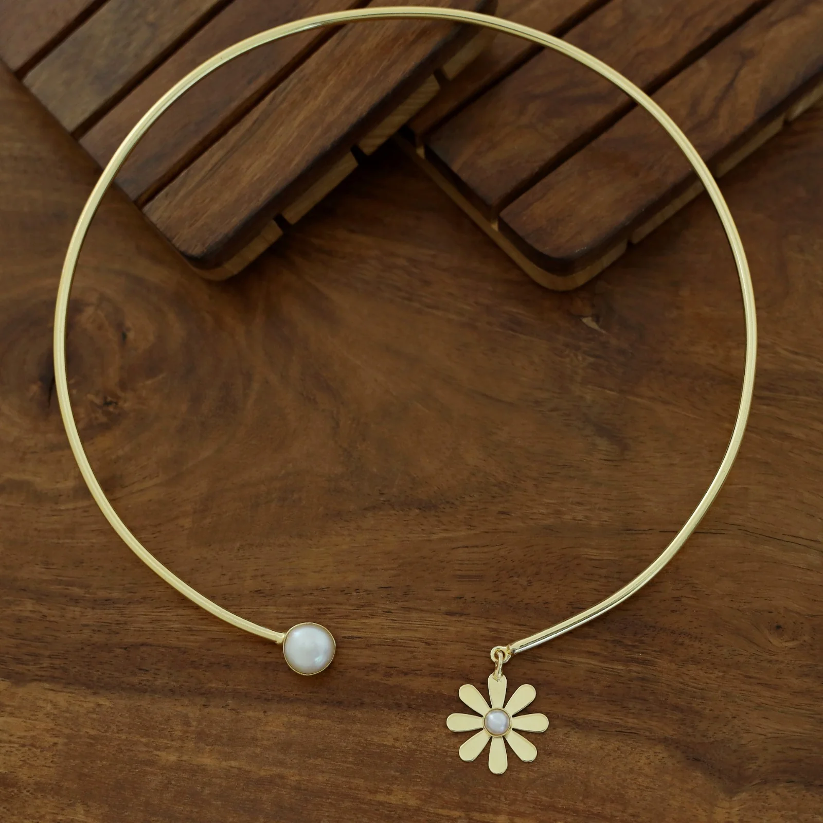 Midhila Pearl Open Neck Cuff - Image 2