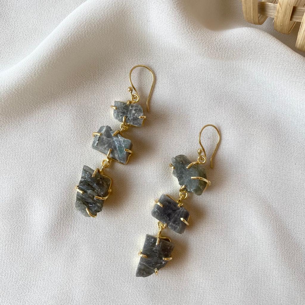 Minerva Raw Stone Ear Drops (Premium) - Image 11