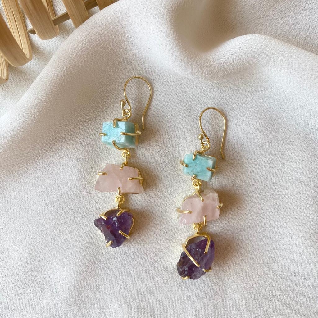 Minerva Raw Stone Ear Drops (Premium) - Image 14