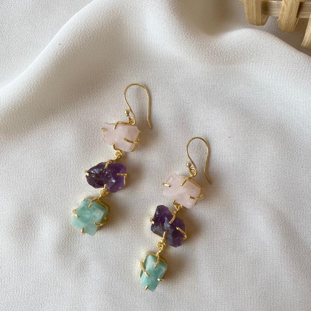 Minerva Raw Stone Ear Drops (Premium) - Image 15