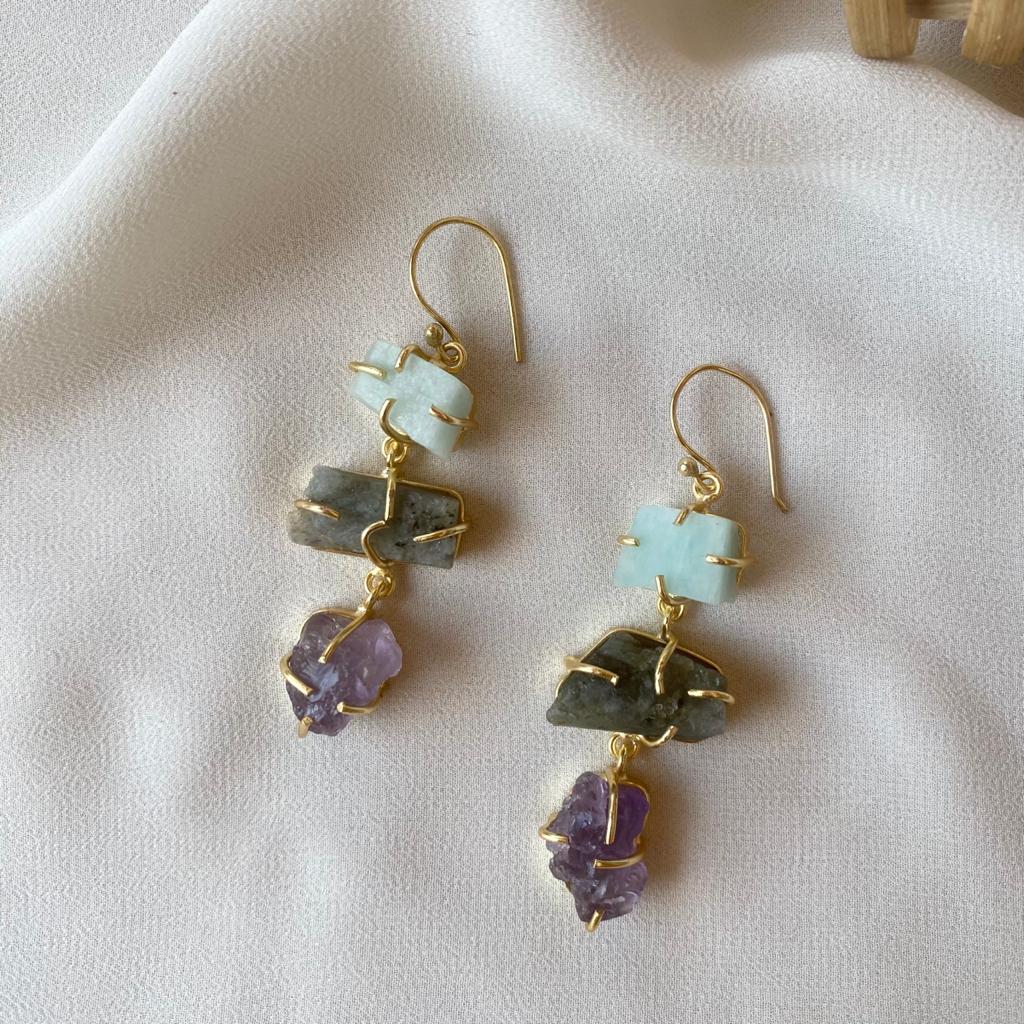 Minerva Raw Stone Ear Drops (Premium) - Image 16